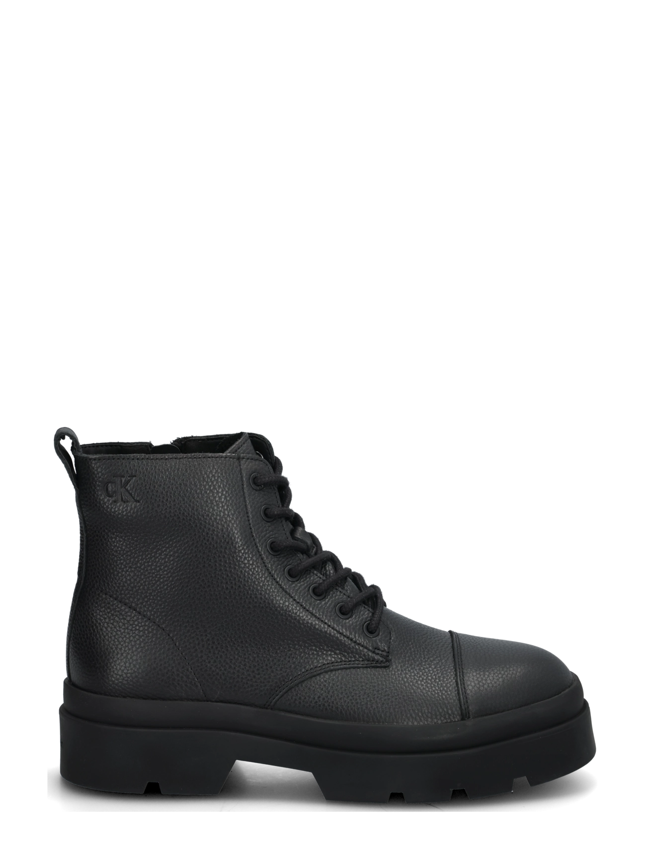 Calvin Klein - LUGGED MID LACE UP TC TU LTH - schnürstiefel - triple black - 2