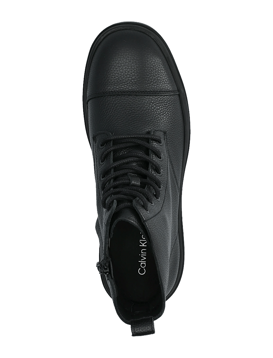 Calvin Klein - LUGGED MID LACE UP TC TU LTH - snørestøvler - triple black - 3