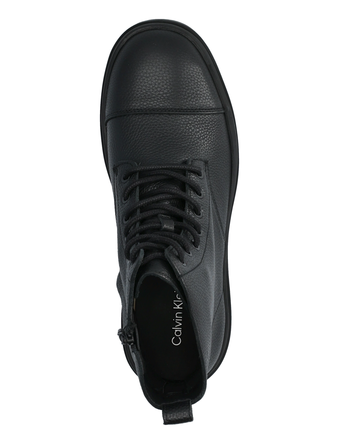 Calvin Klein - LUGGED MID LACE UP TC TU LTH - schnürstiefel - triple black - 3
