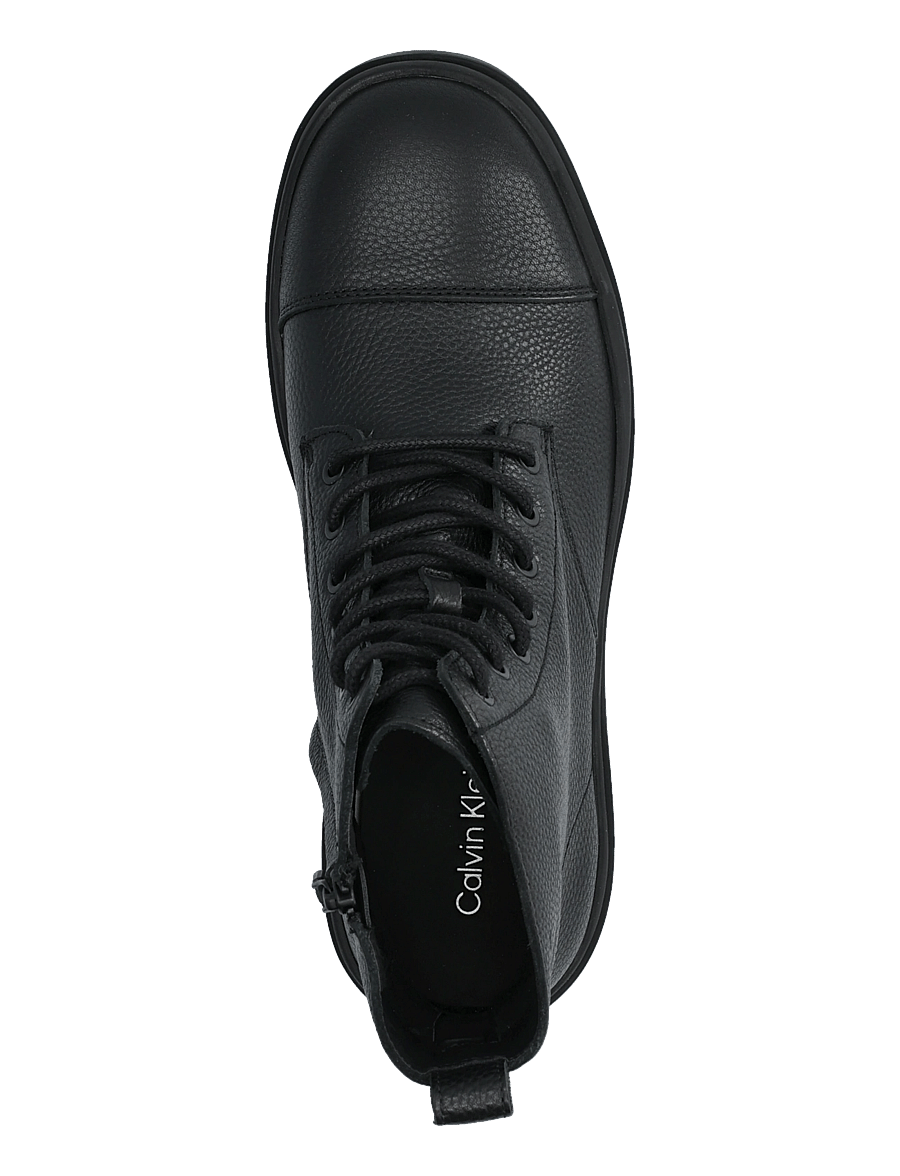 Calvin Klein - LUGGED MID LACE UP TC TU LTH - schnürstiefel - triple black - 3