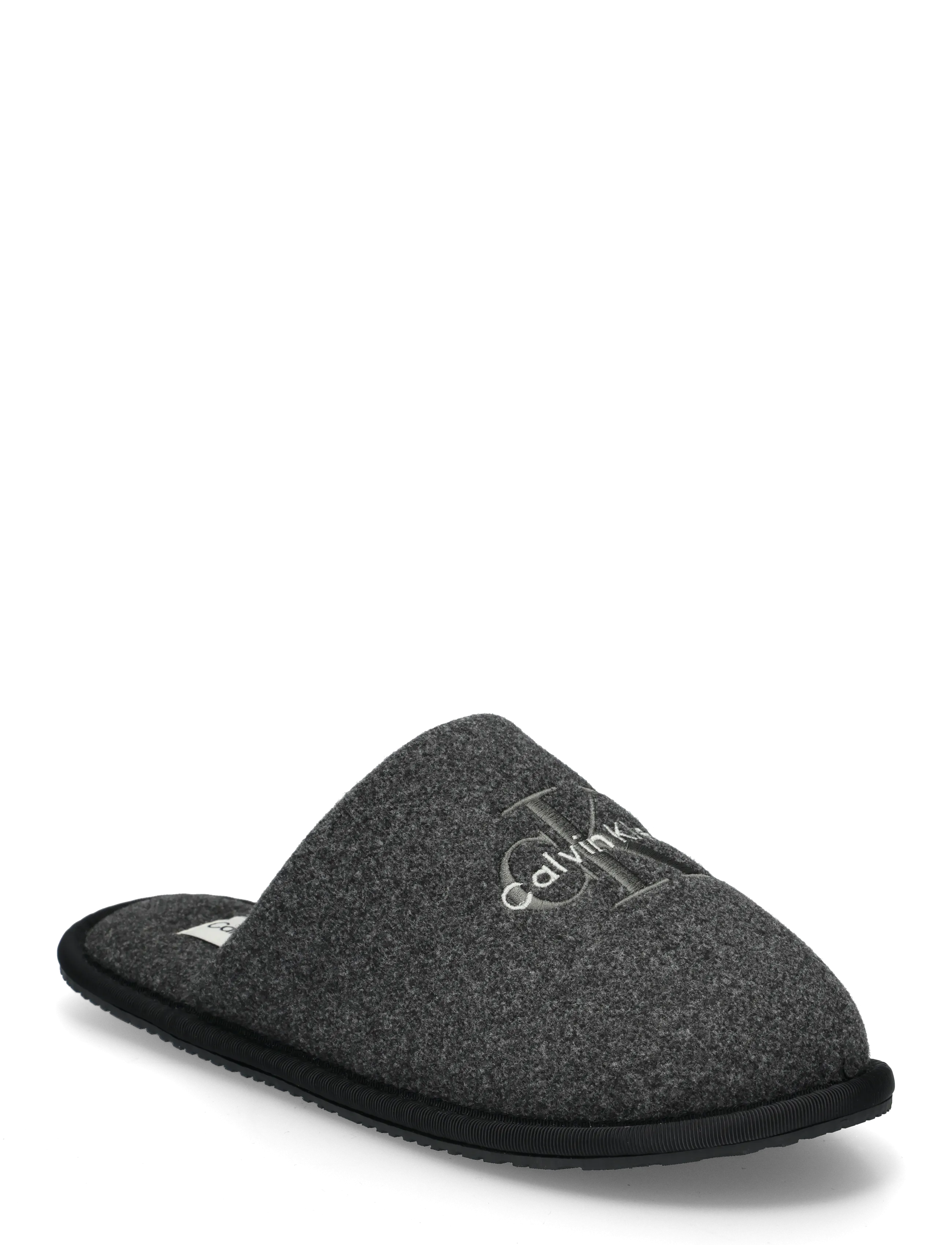Calvin Klein HOTEL SLIPPER MONOLOGO FELT - Inneskor - TRIPLE BLACK / black