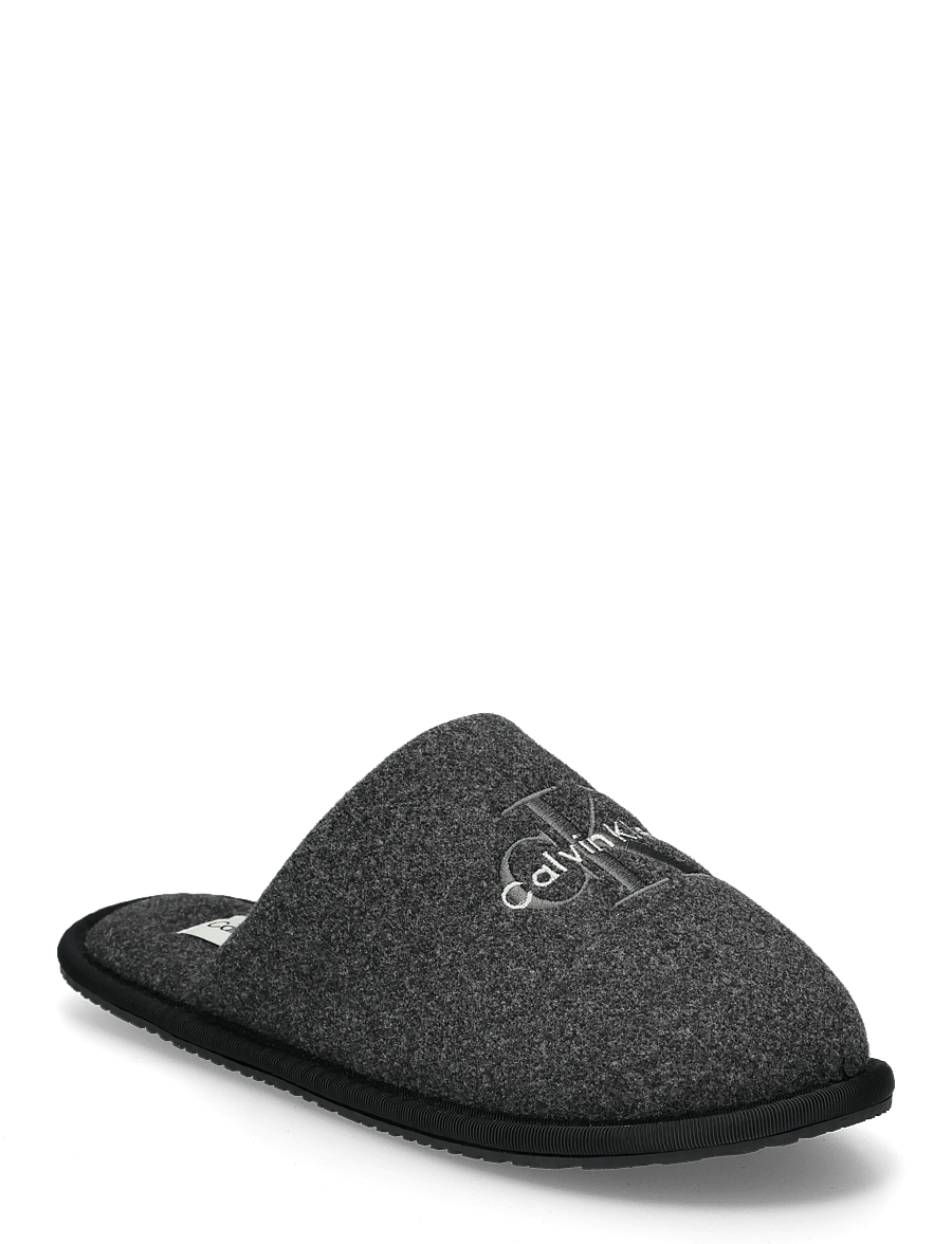 Calvin Klein - HOTEL SLIPPER MONOLOGO FELT - inneskor - triple black - 0