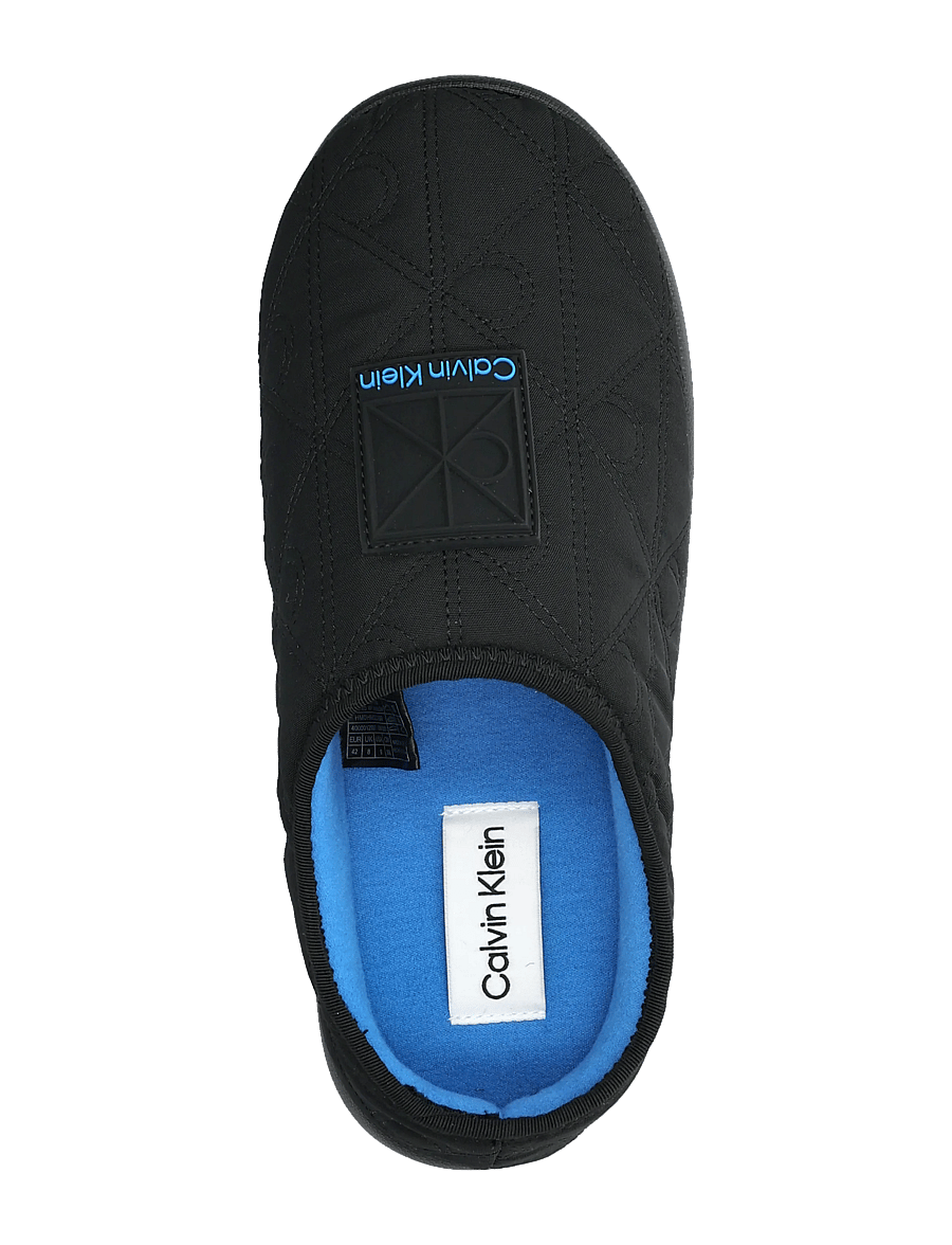 Calvin Klein - HOME SLIPPER QUILTED RIP EMBLEM - inneskor - black diveblue - 3