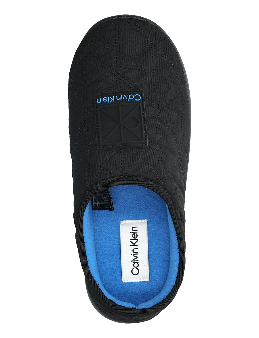 Calvin Klein - HOME SLIPPER QUILTED RIP EMBLEM - slippers - black diveblue - 3