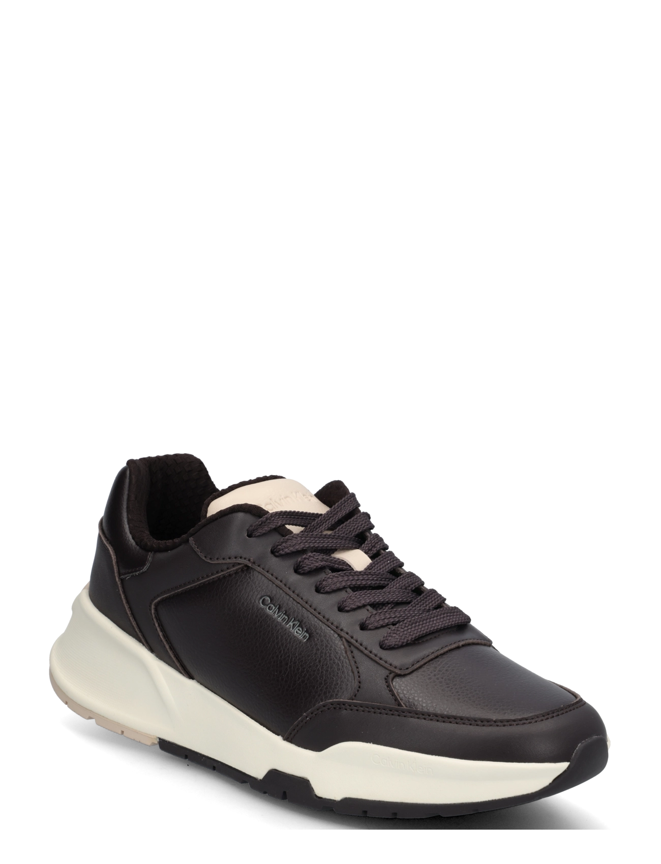 Calvin Klein CITY RUNNER LACEUP LTH MIX - Farben der Saison - FUDGE MARSHMALLOW WHISPER PINK / brown