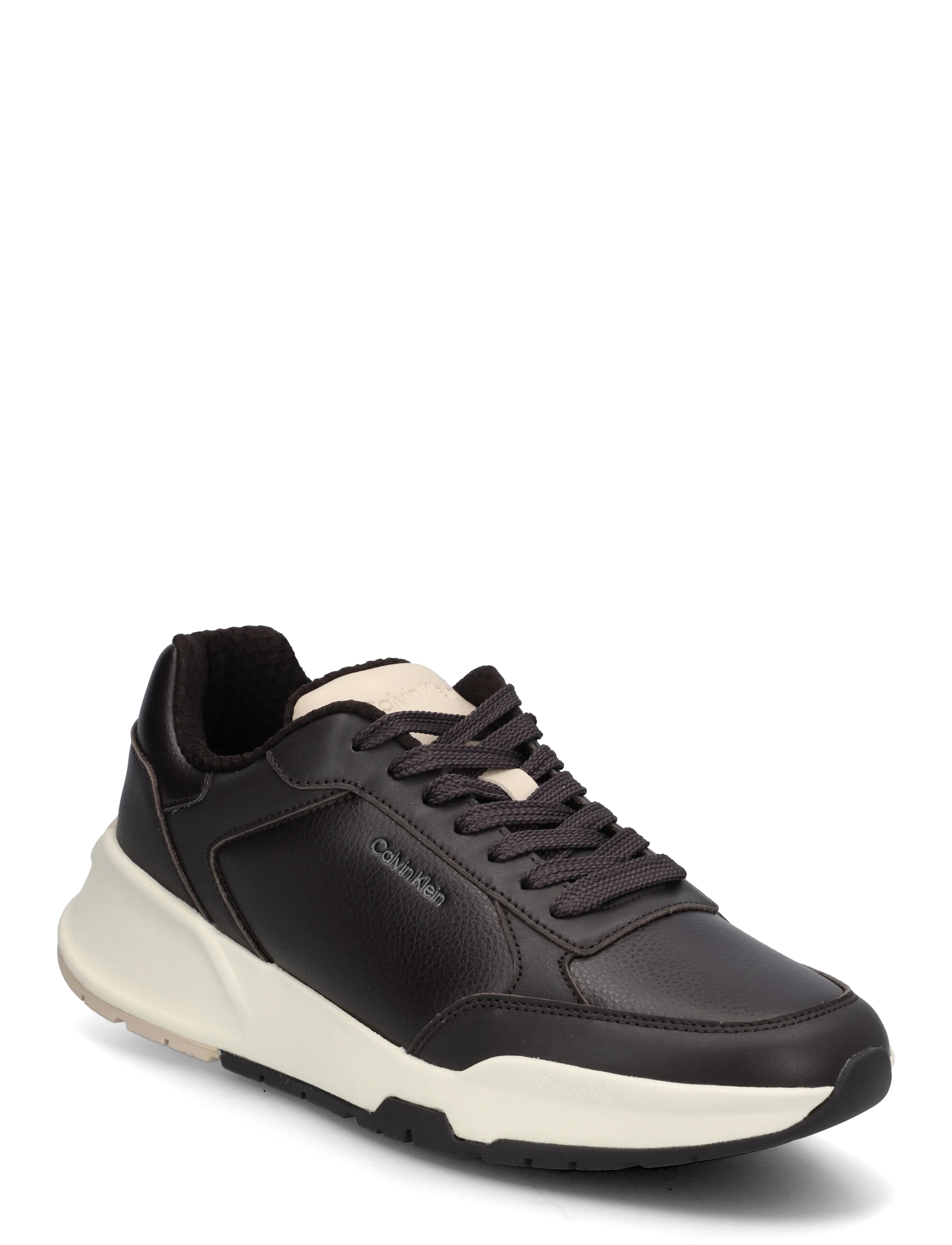 Calvin Klein CITY RUNNER LACEUP LTH MIX - Shoes - FUDGE MARSHMALLOW WHISPER PINK / brown