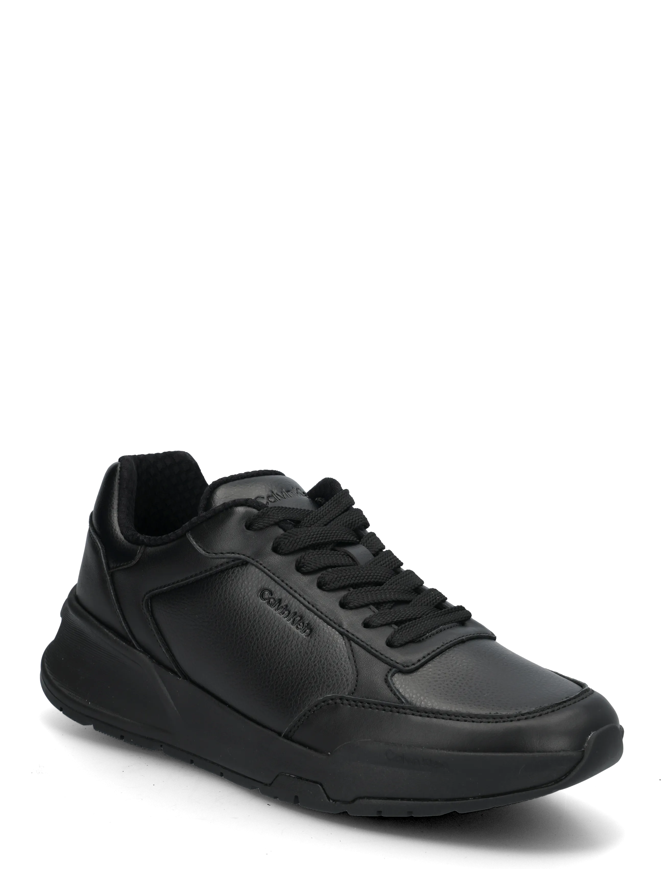 Calvin Klein CITY RUNNER LACEUP LTH MIX - Schuhe - TRIPLE BLACK / black