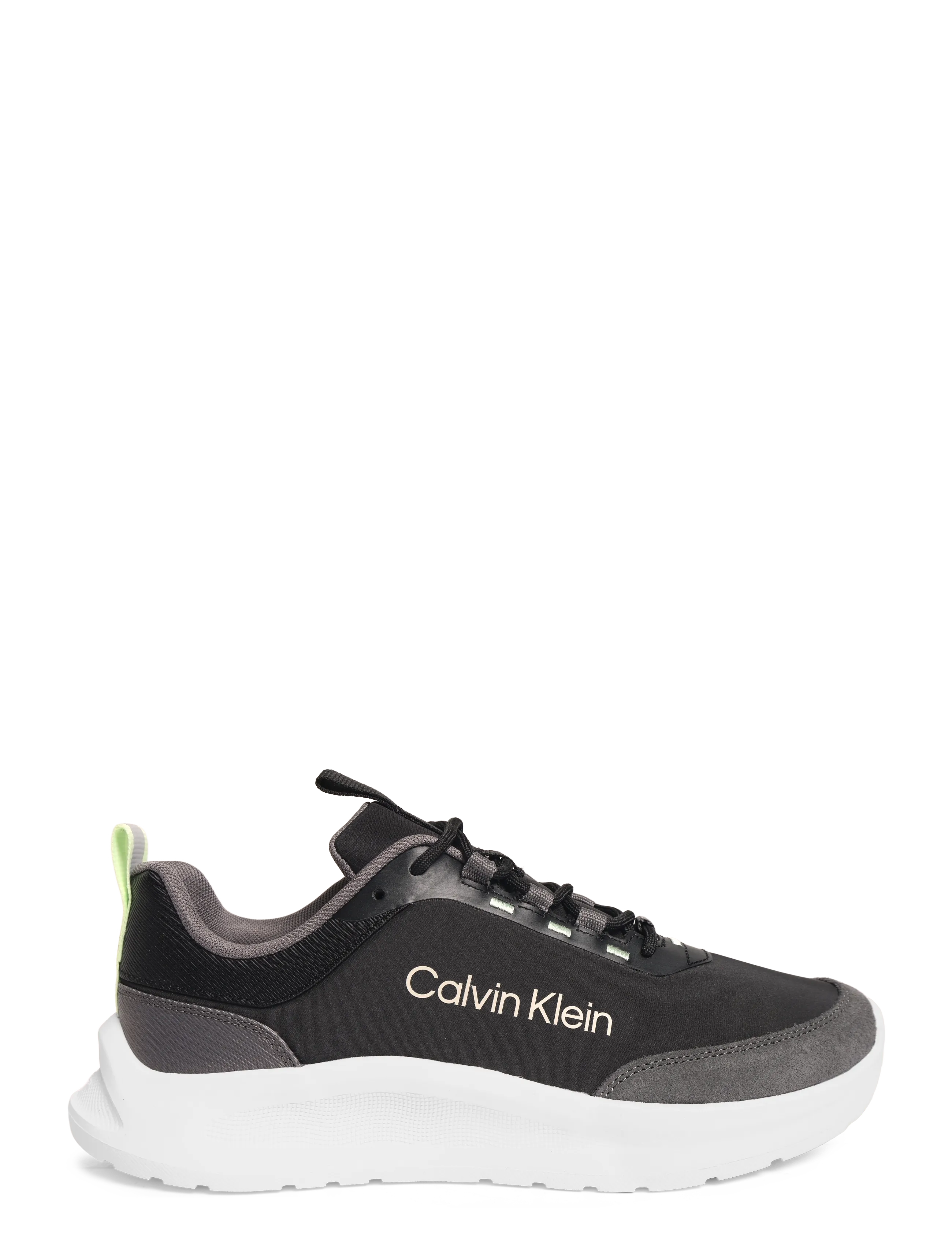 Calvin Klein - LIGHT EVA RUNN ESS LACEUP NY-SU - madala säärega - black granite gray white green - 2