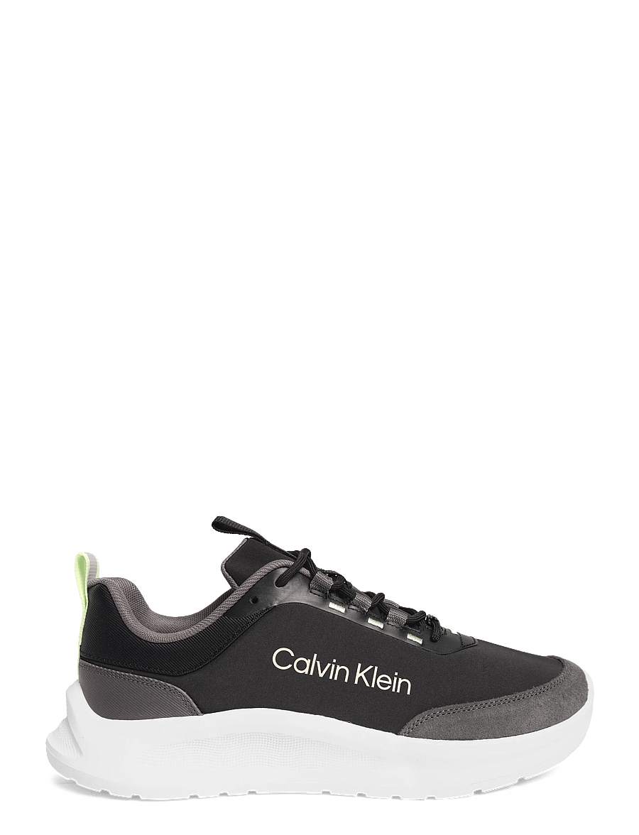 Calvin Klein - LIGHT EVA RUNN ESS LACEUP NY-SU - madala säärega - black granite gray white green - 2
