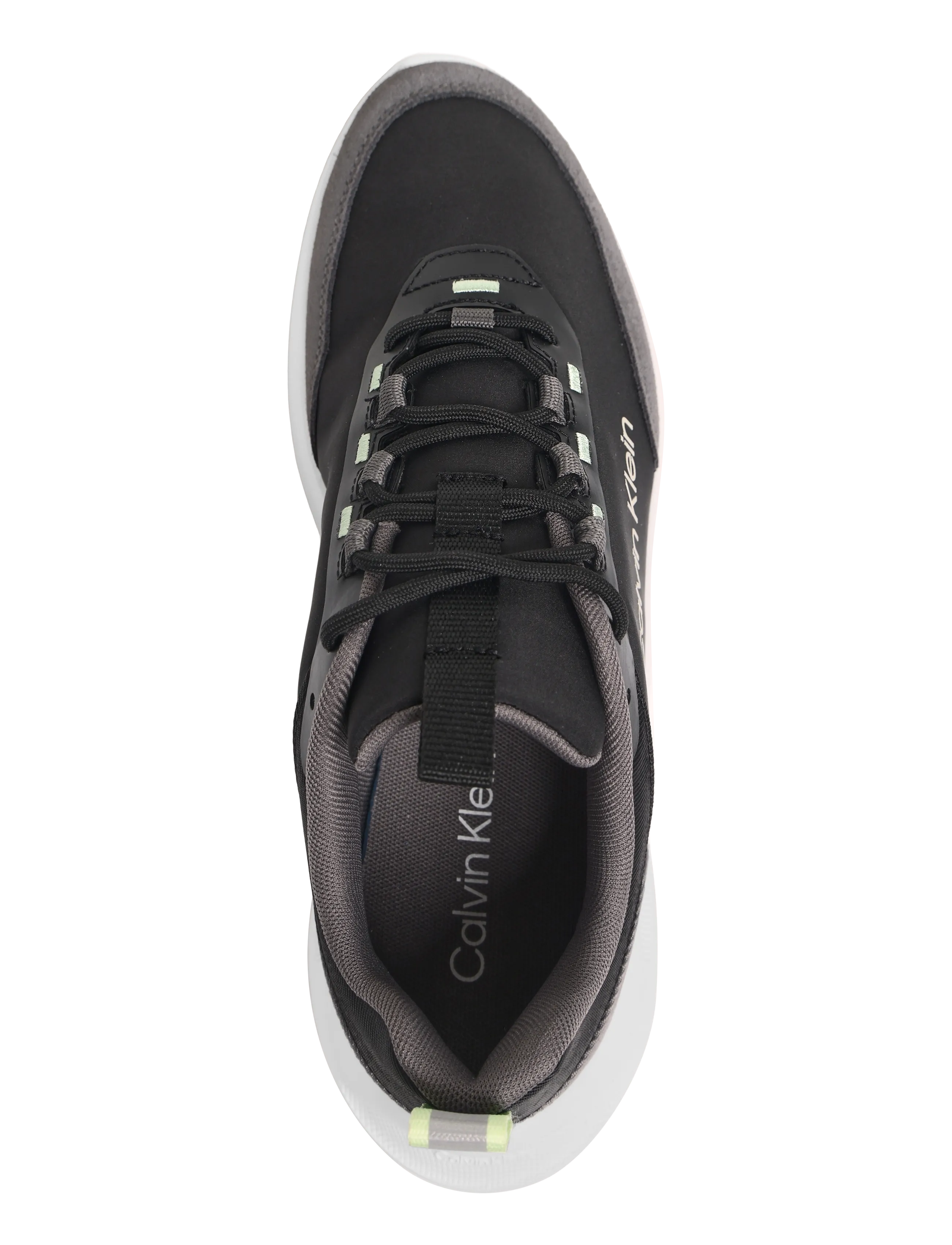 Calvin Klein - LIGHT EVA RUNN ESS LACEUP NY-SU - madala säärega - black granite gray white green - 3