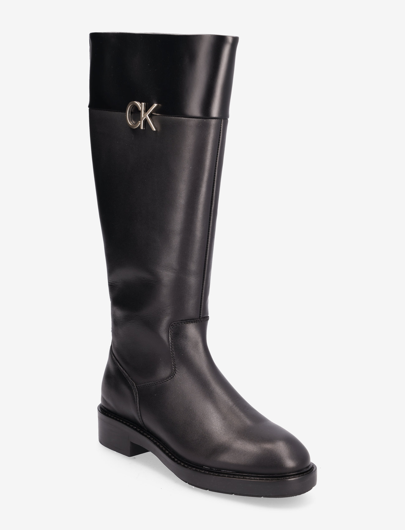 Calvin Klein - RUBBER SOLE KNEE BOOT  W/HW - knee high boots - ck black - 0