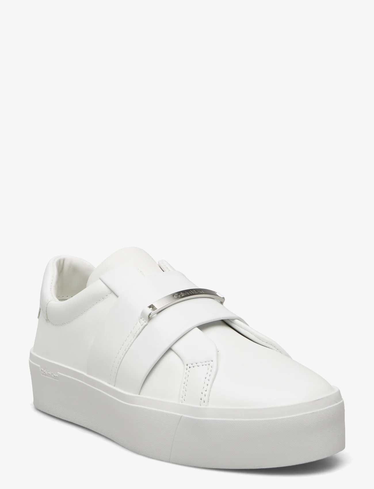 Calvin Klein - FLATFORM CUPSOLE SLIP ON W/HW - low top sneakers - white - 0