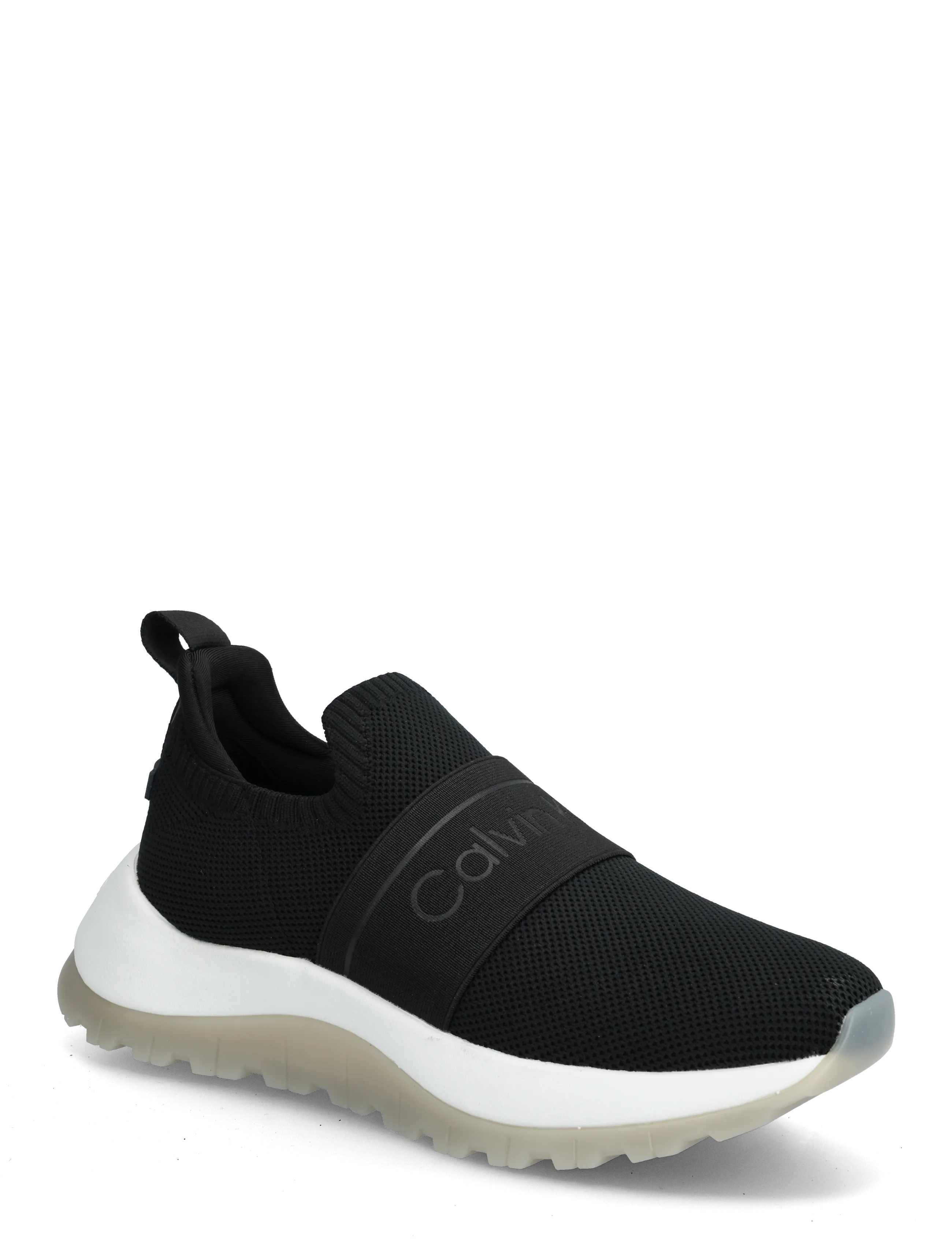 Calvin Klein RUNNER SLIP ON MESH - Slip-on Sneakers - BLACK / black