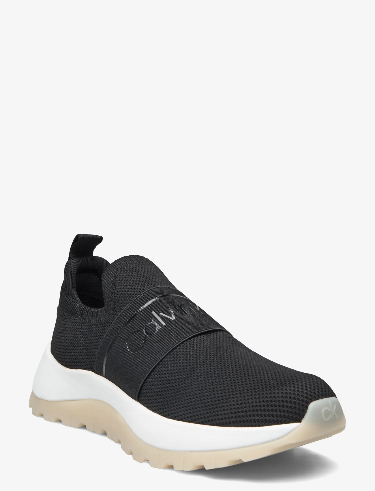 Calvin Klein - RUNNER SLIP ON HE MESH - slip-on sneakers - black/dk ecru - 0