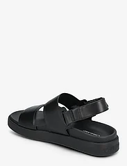 Calvin Klein - FLAT SANDAL CALVIN MTL LTH - platta sandaler - black - 2