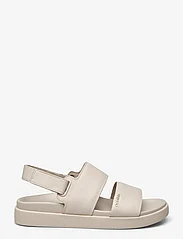 Calvin Klein - FLAT SANDAL CALVIN MTL LTH - platta sandaler - stony beige - 1