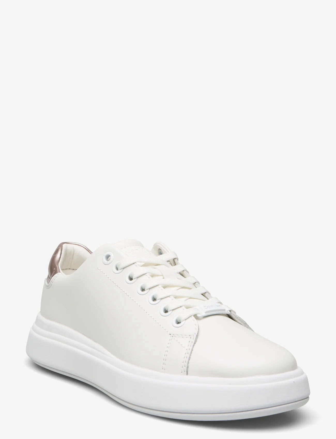 Calvin Klein - CUPSOLE LACE UP LEATHER - low top sneakers - white/crystal gray - 0