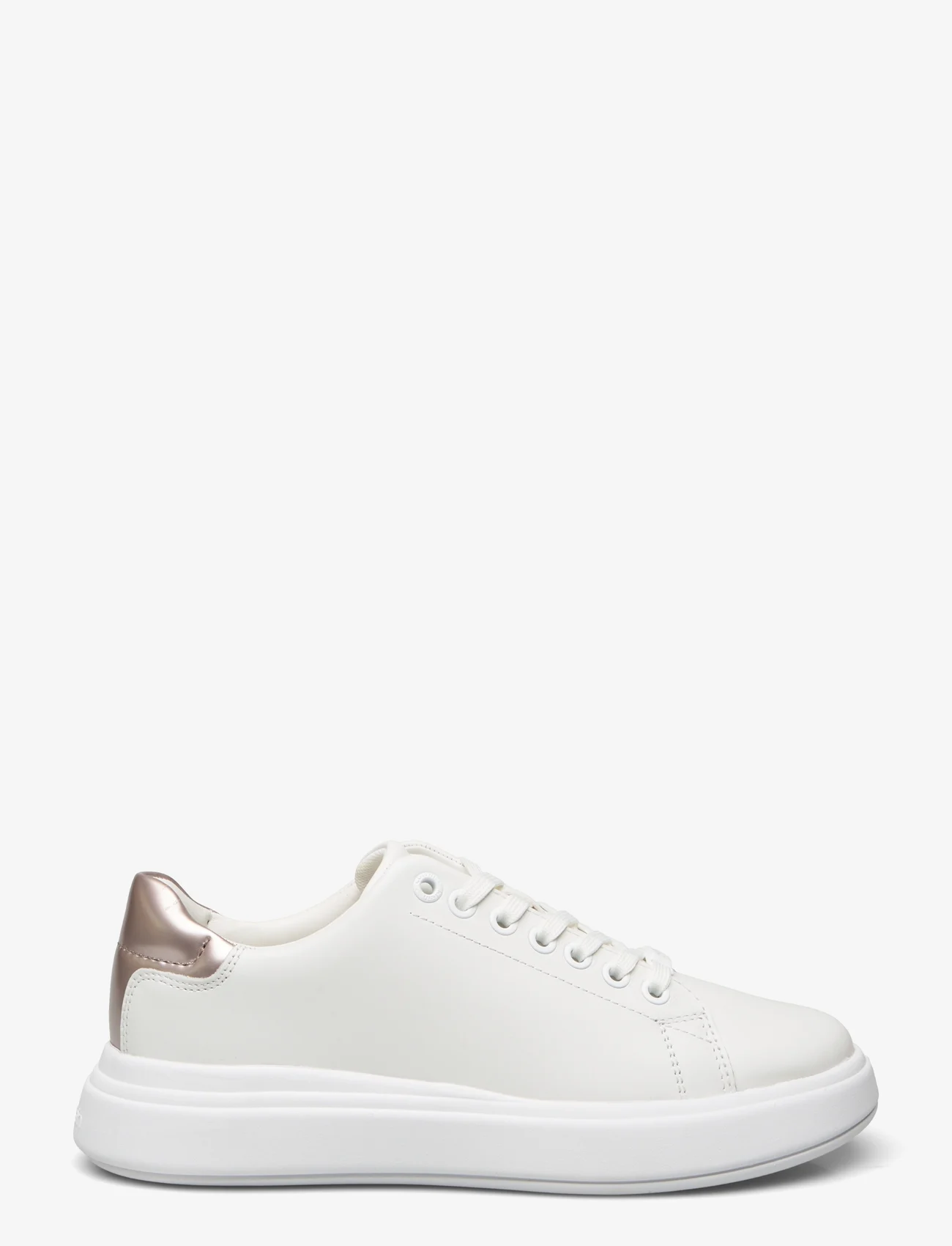 Calvin Klein - CUPSOLE LACE UP LEATHER - sportiska stila apavi ar pazeminātu potītes daļu - white/crystal gray - 1