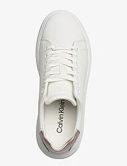 Calvin Klein - CUPSOLE LACE UP LEATHER - låga sneakers - white/crystal gray - 3
