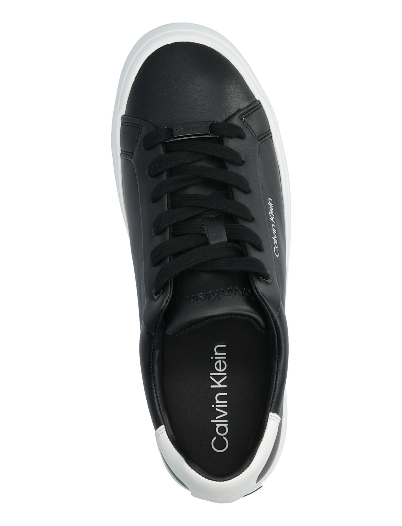 Calvin Klein - VULCANIZED LACE UP LTH - madala säärega tossud - black white - 3