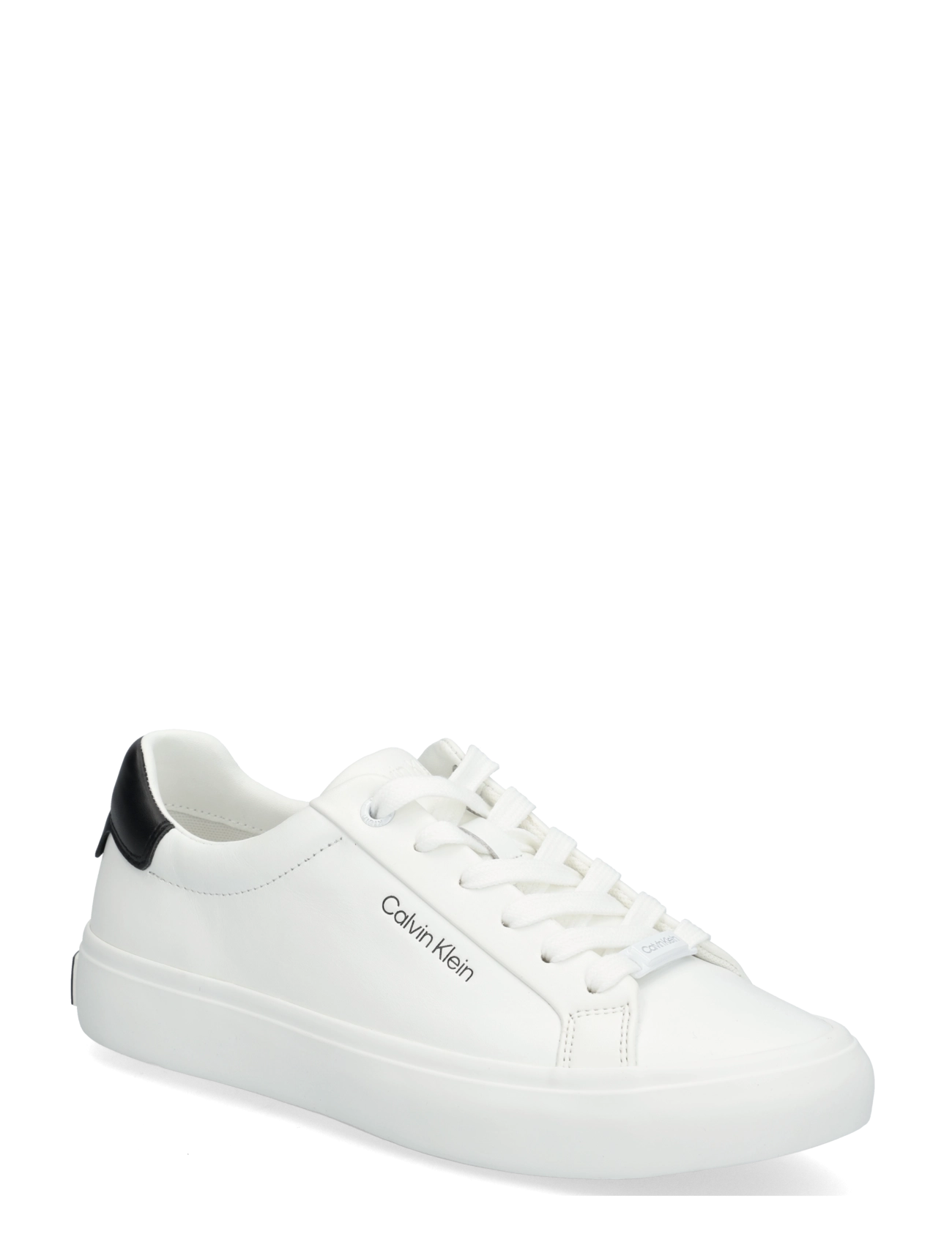 Calvin Klein VULCANIZED LACE UP LTH - Schuhe - WHITE BLACK / white