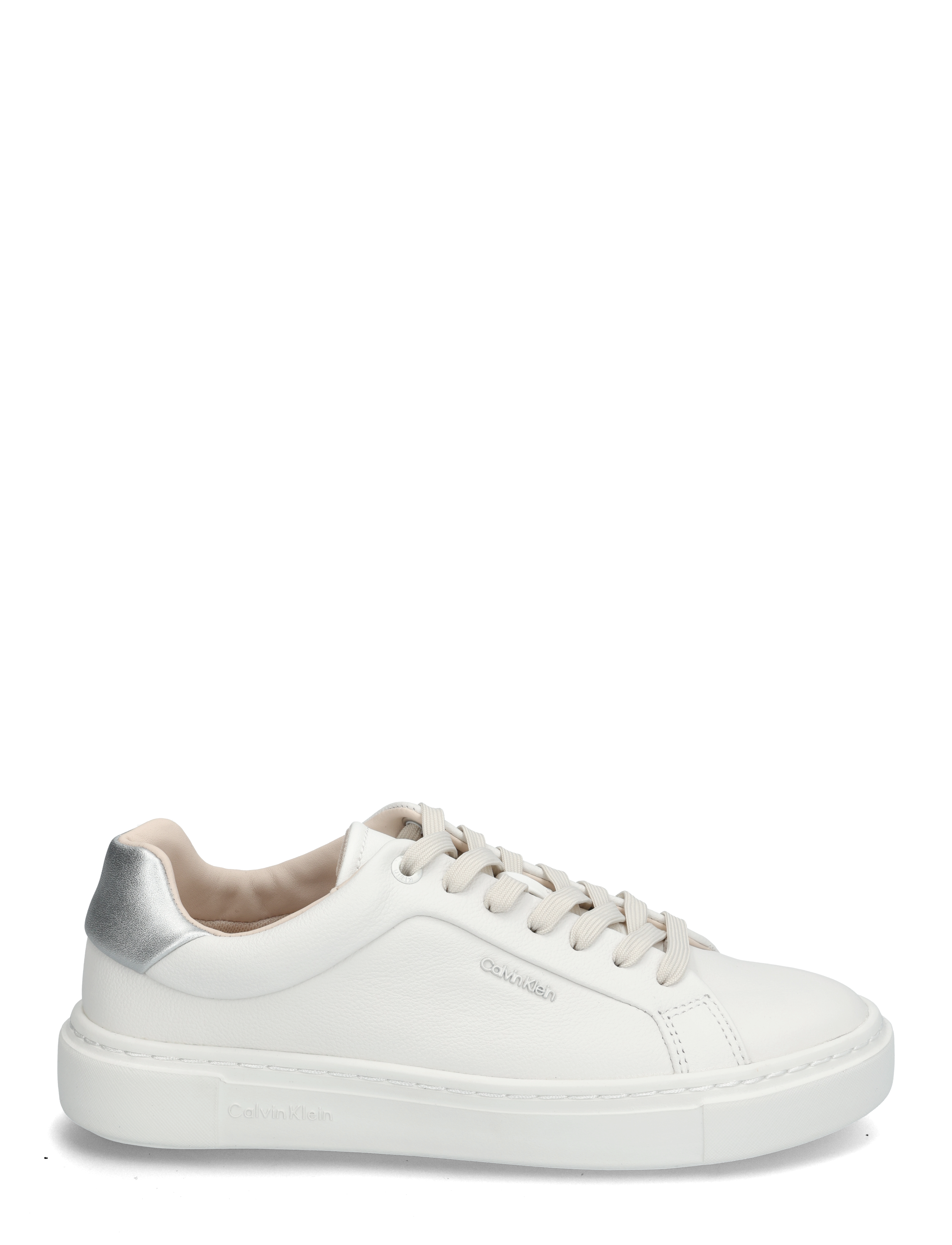 Calvin Klein - CUPSOLE LACE UP W/ML - LTH - konfirmation - white/silver - 1