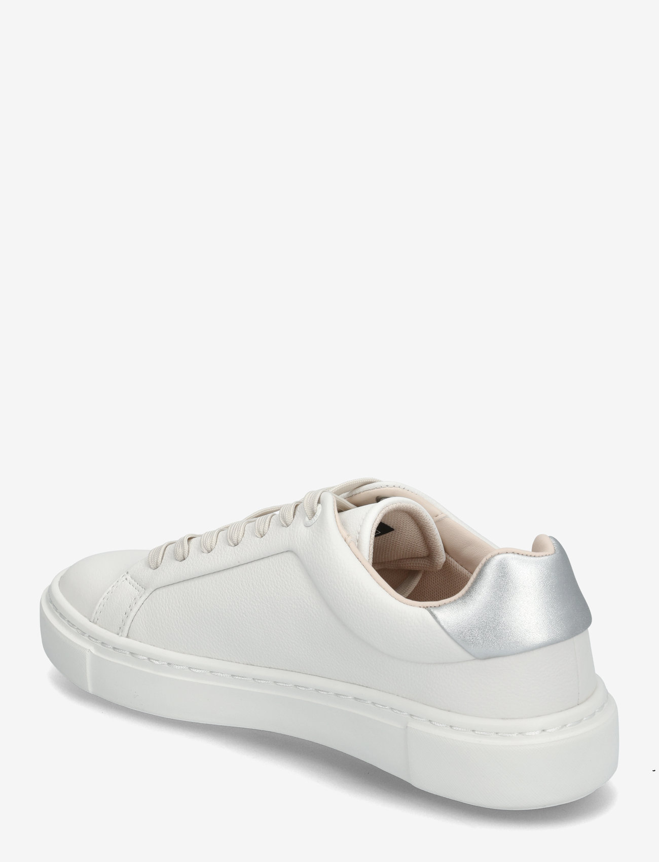 Calvin Klein - CUPSOLE LACE UP W/ML - LTH - niedrige sneakers - white/silver - 2