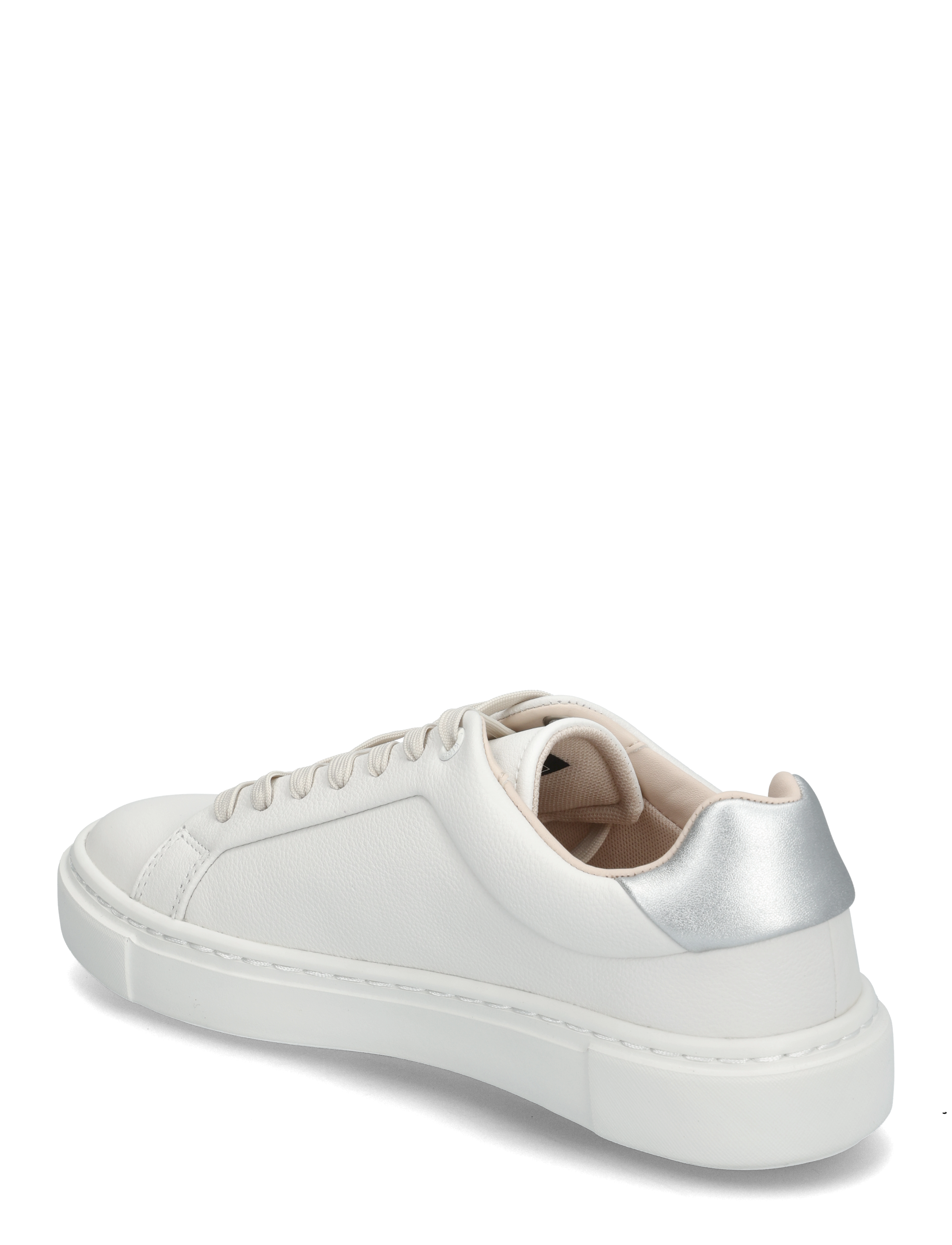 Calvin Klein - CUPSOLE LACE UP W/ML - LTH - konfirmation - white/silver - 2