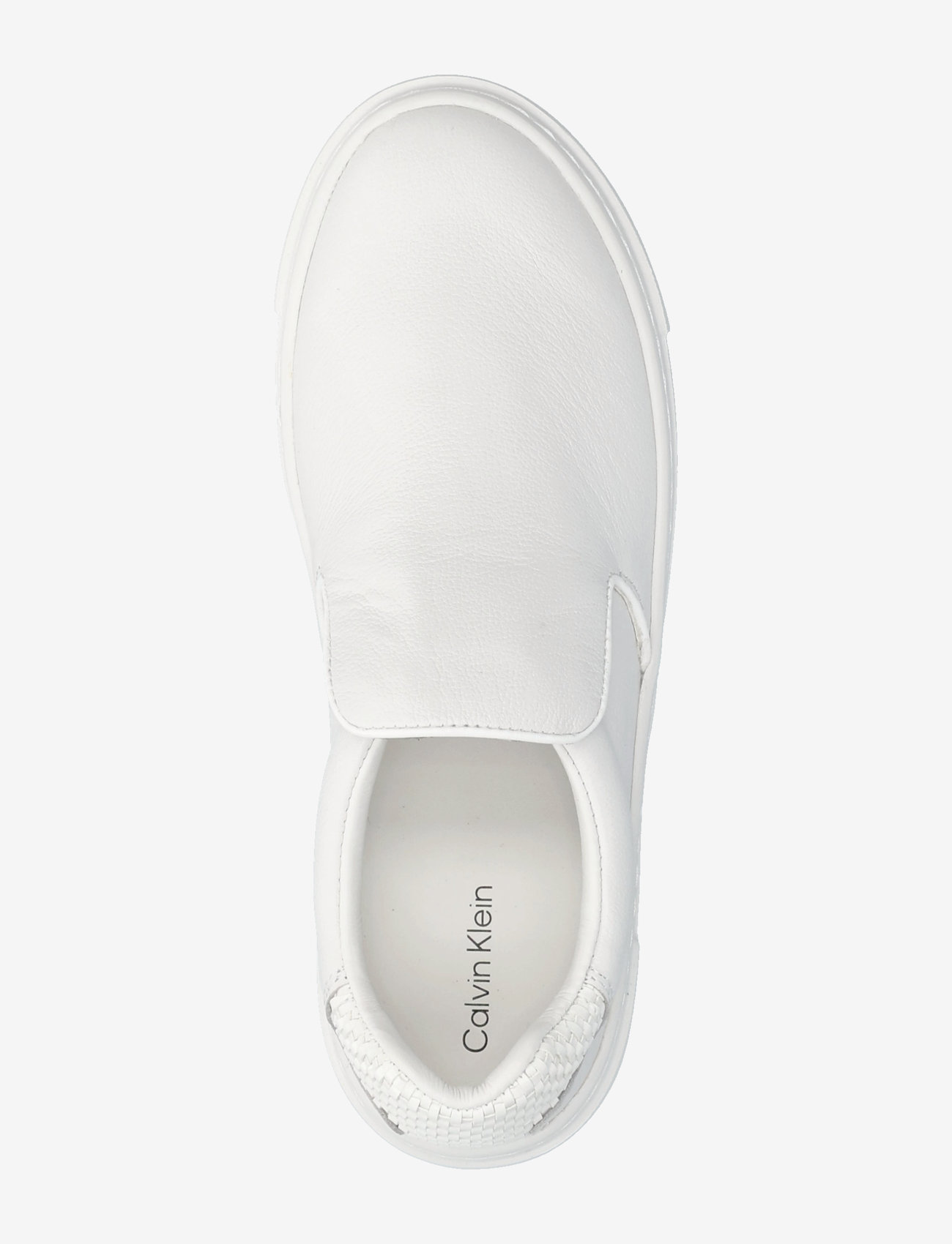 Calvin Klein - CUPSOLE SLIP ON - WOVEN LTH - konfirmatsioon - triple white - 3