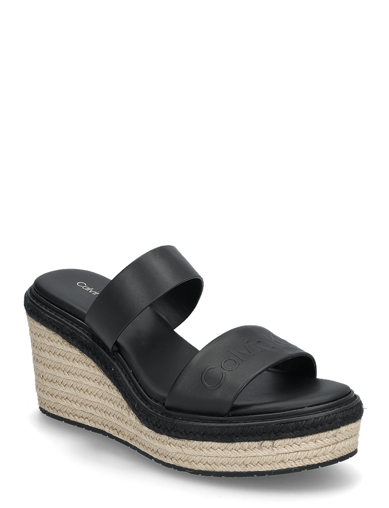 Calvin Klein - WEDGE SANDAL 50 - HE - platåsandaler - ck black - 0