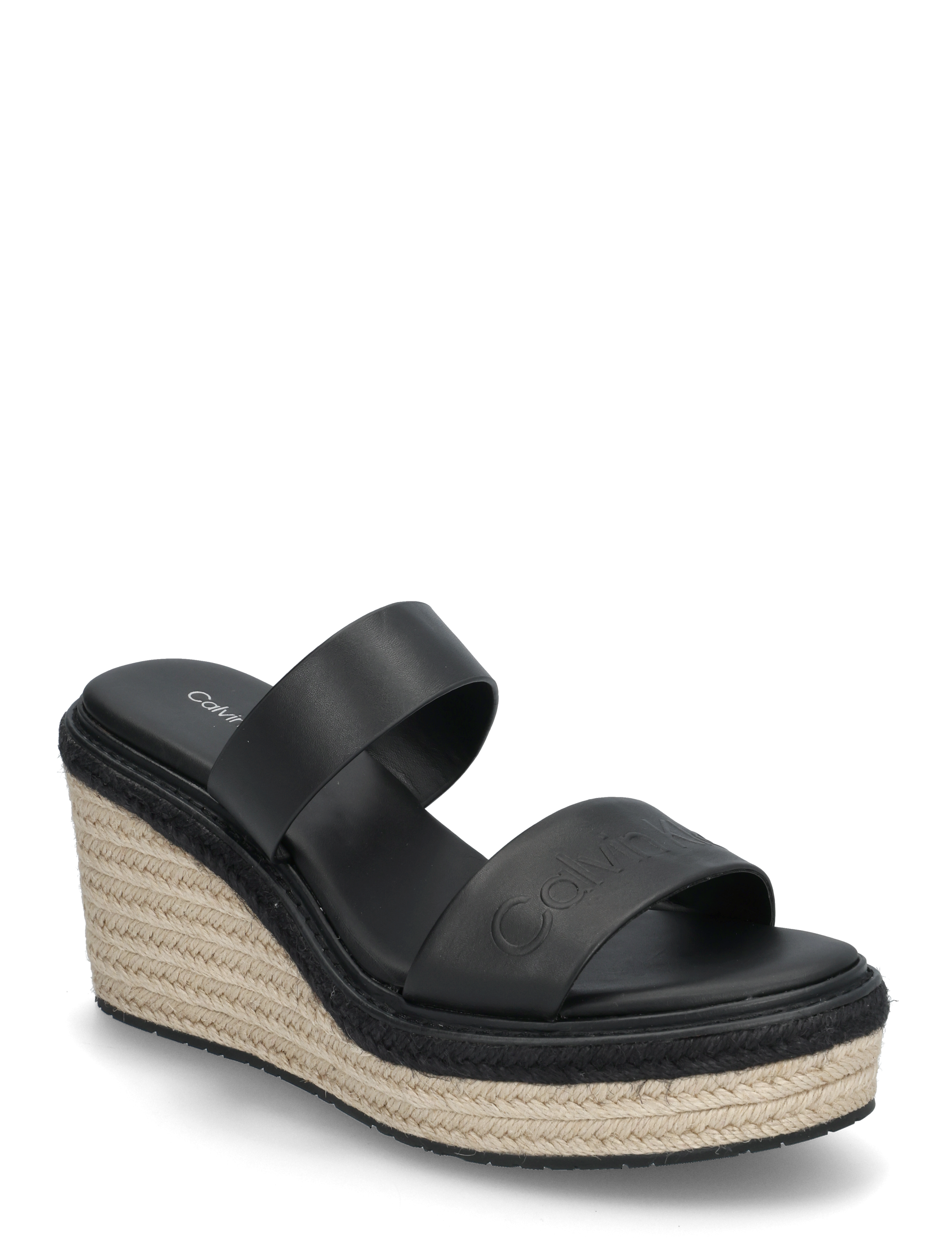 Calvin Klein WEDGE SANDAL 50 - HE - Sandaler - CK BLACK / black
