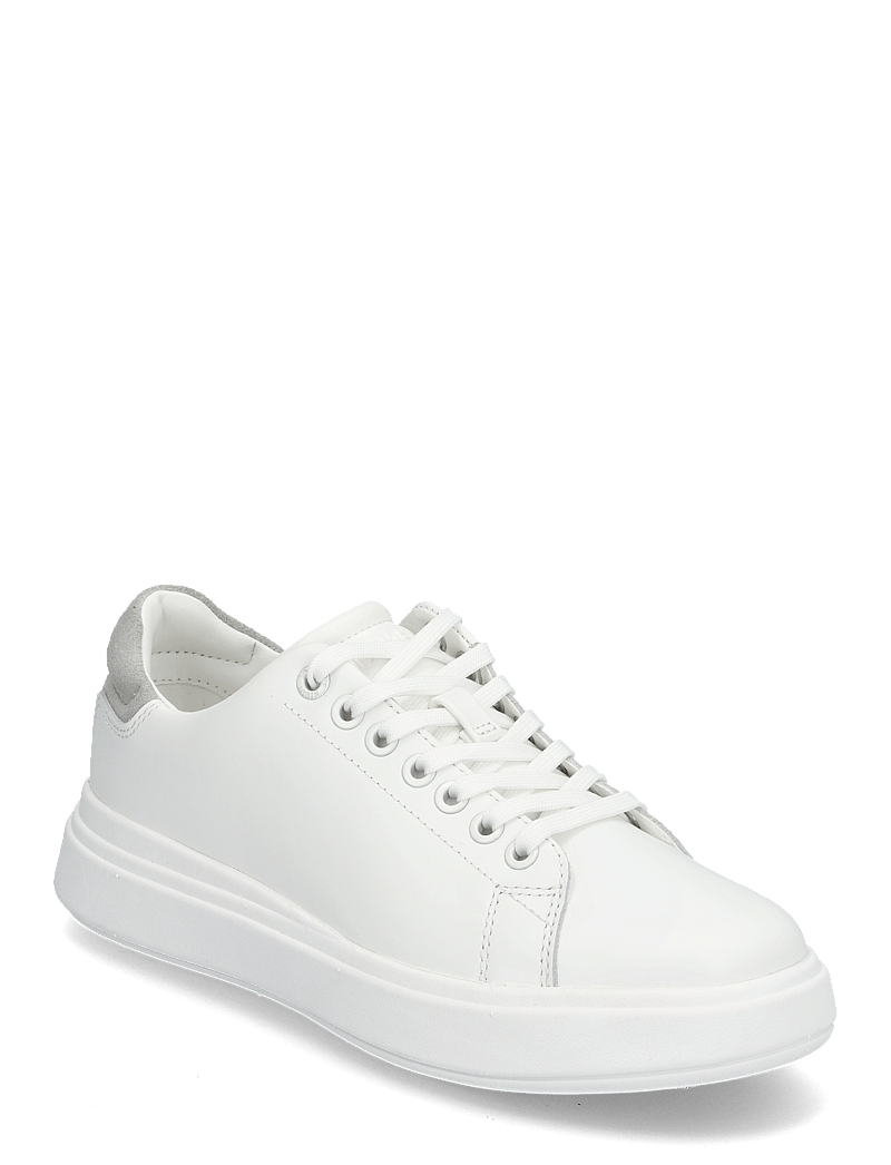 Calvin Klein - CUPSOLE LACE UP - SUEDE BT - konfirmatsioon - bright white/pearl grey - 0