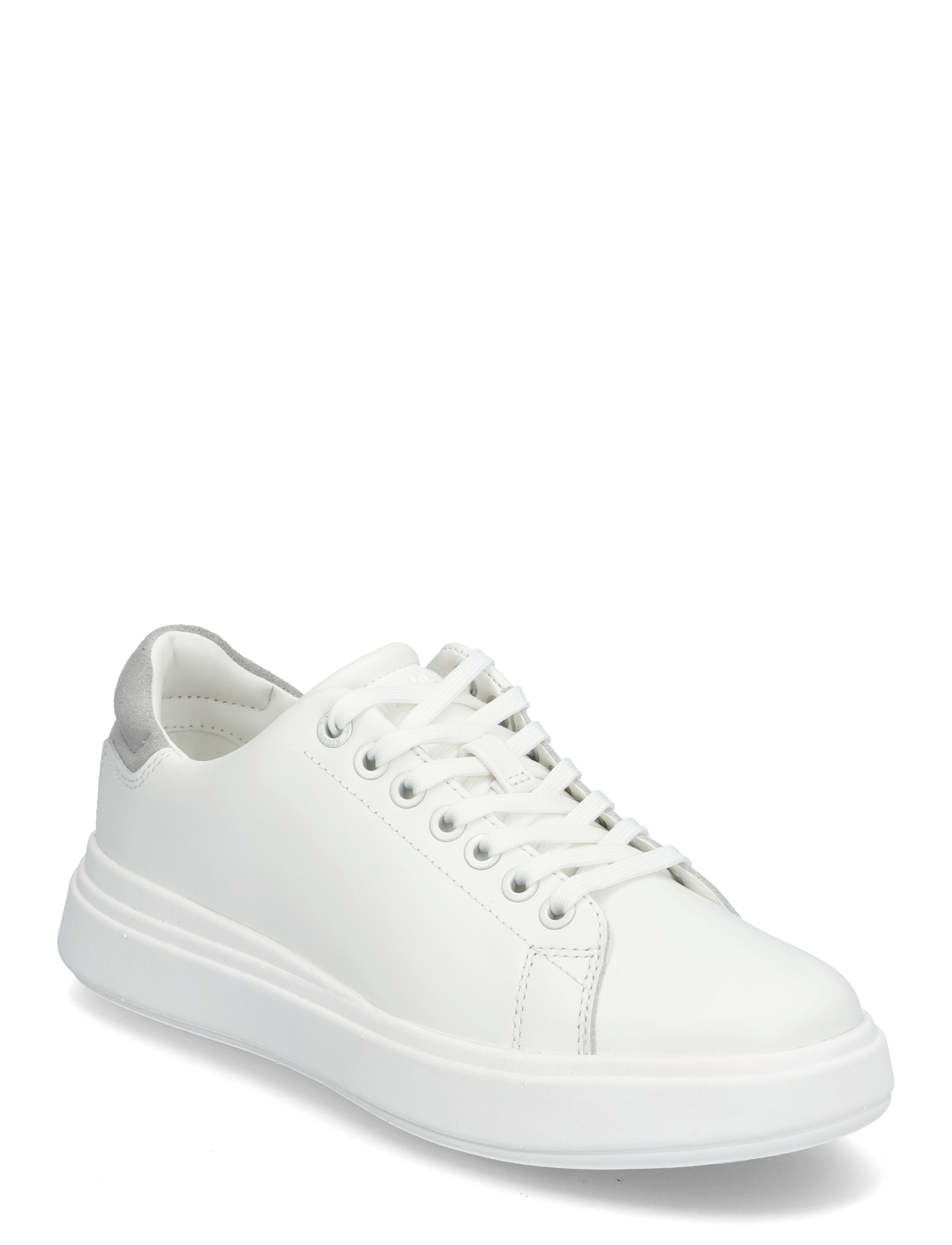 Calvin Klein CUPSOLE LACE UP - SUEDE BT - Sneakers - BRIGHT WHITE/PEARL GREY / white