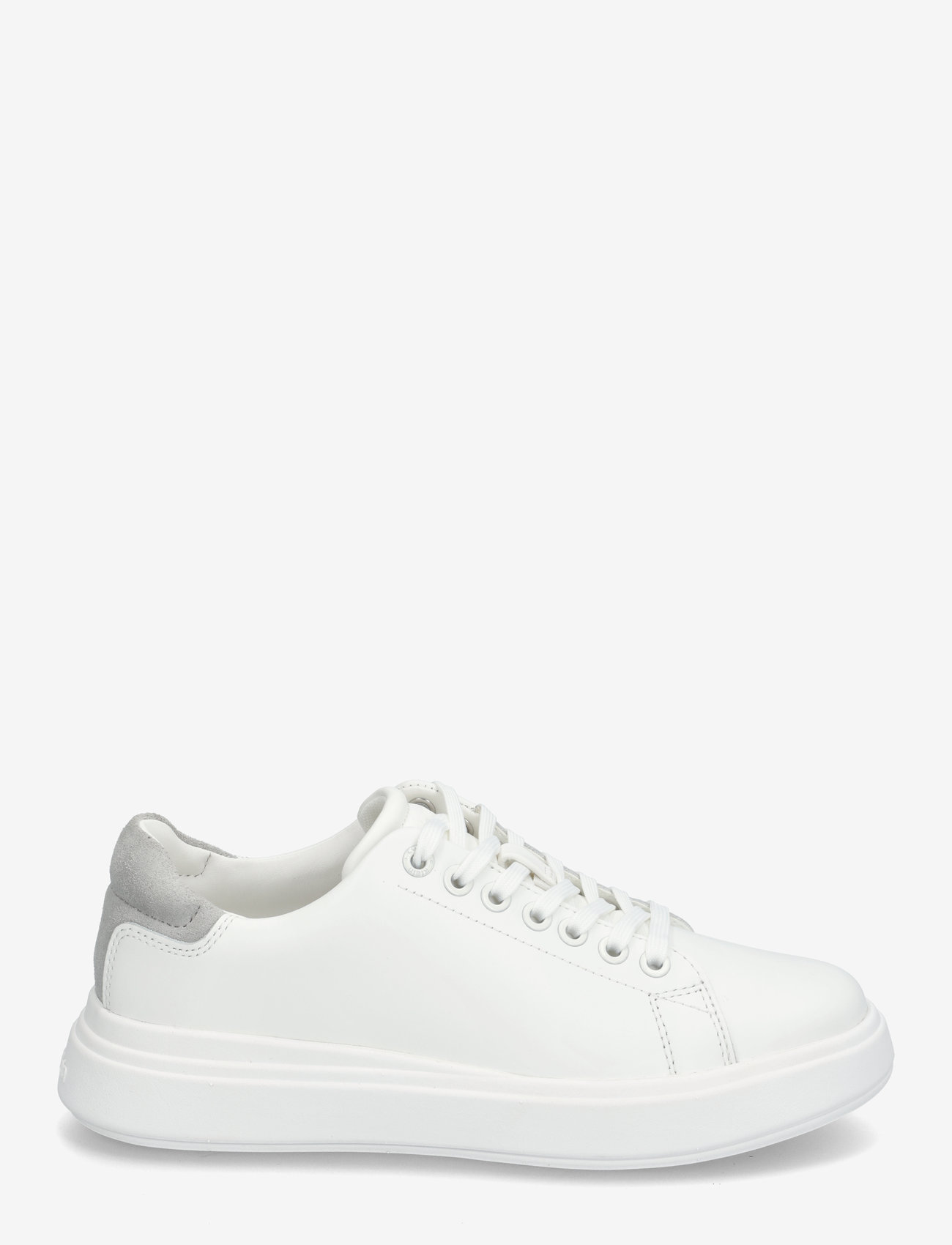 Calvin Klein - CUPSOLE LACE UP - SUEDE BT - konfirmatsioon - bright white/pearl grey - 1