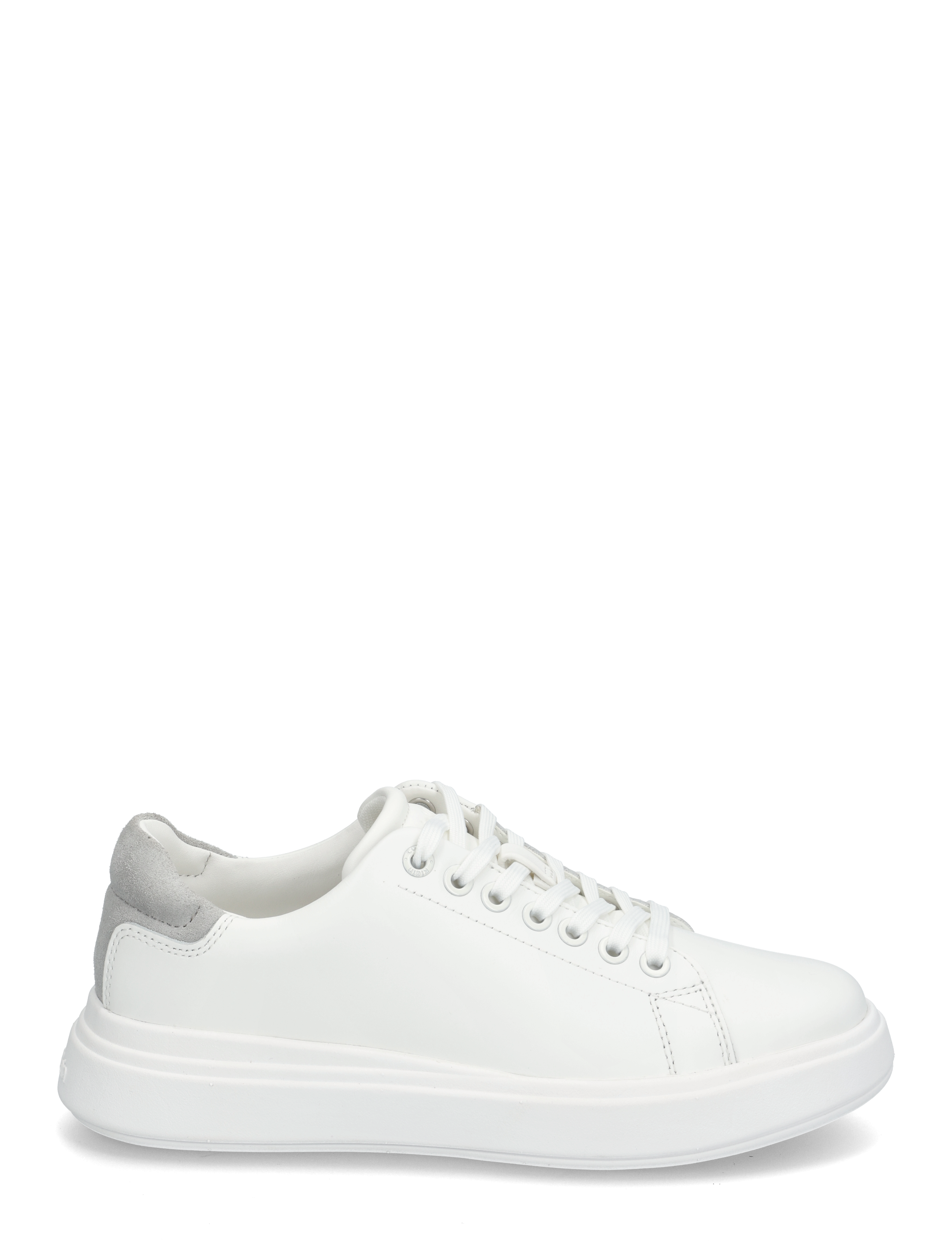 Calvin Klein - CUPSOLE LACE UP - SUEDE BT - bright white/pearl grey - 1