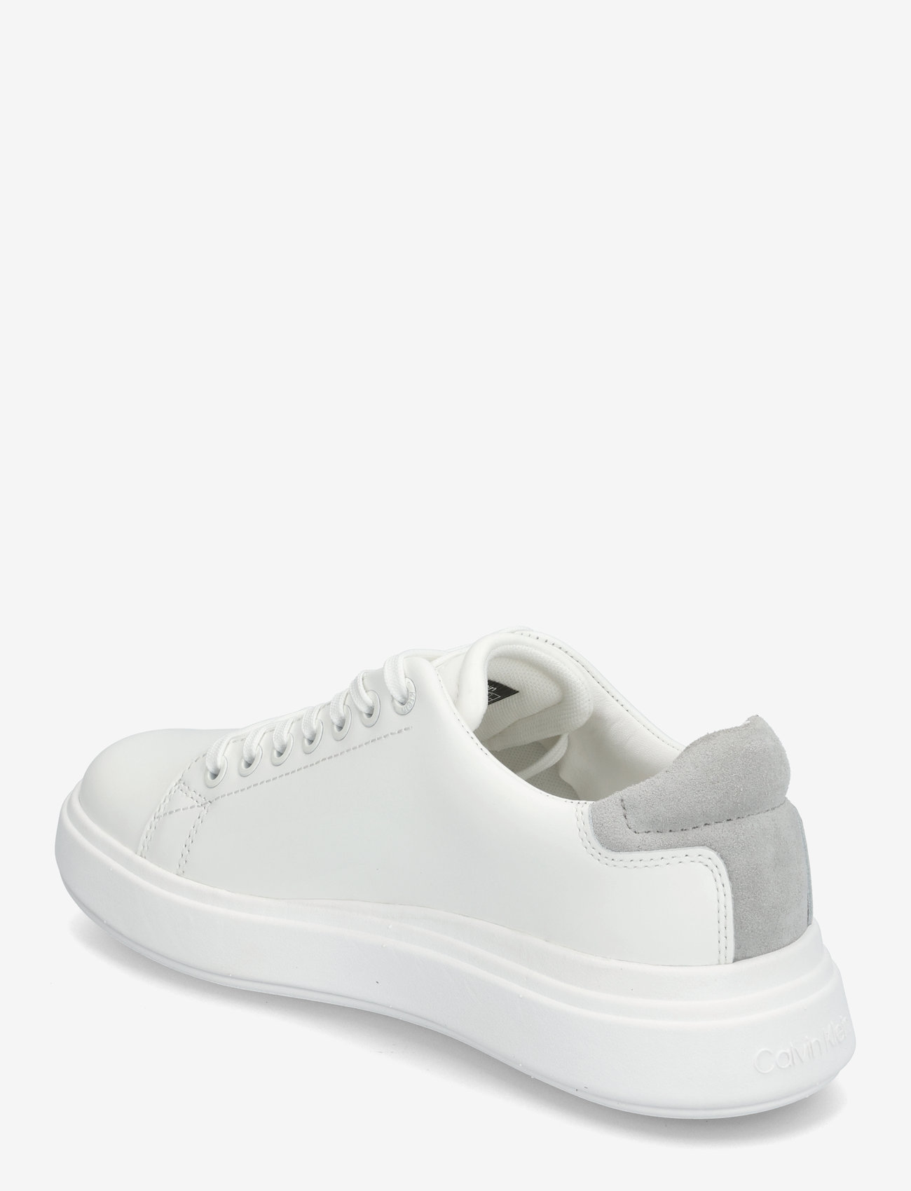 Calvin Klein - CUPSOLE LACE UP - SUEDE BT - konfirmatsioon - bright white/pearl grey - 2