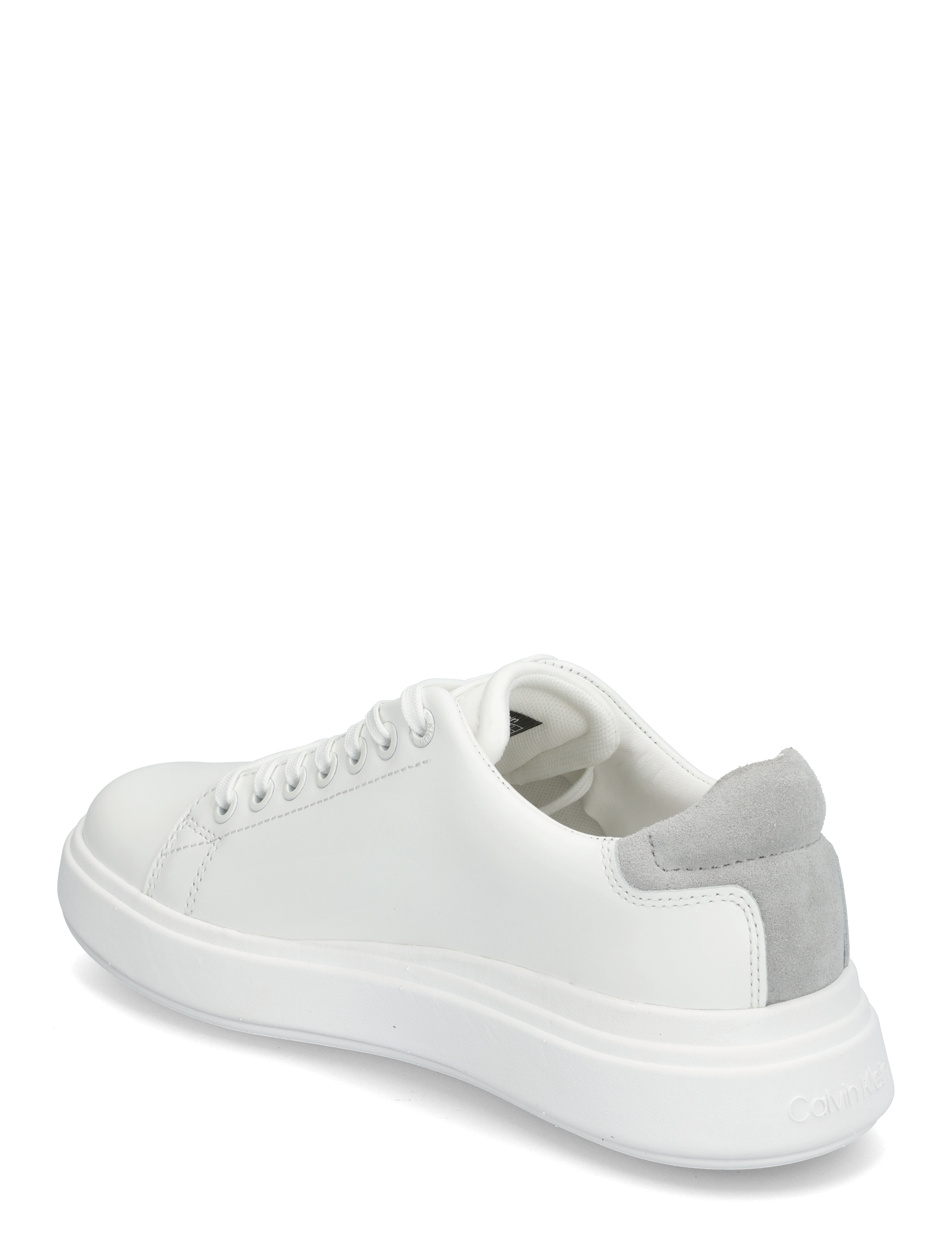 Calvin Klein - CUPSOLE LACE UP - SUEDE BT - bright white/pearl grey - 2