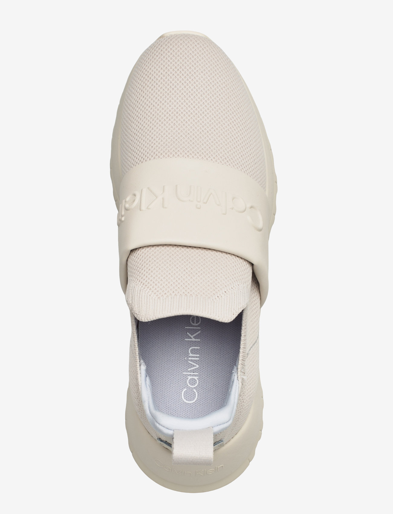 Calvin Klein - RUNNER SLIP ON - HE NAPPA - slip-on tossud - dk ecru/artic ice - 3