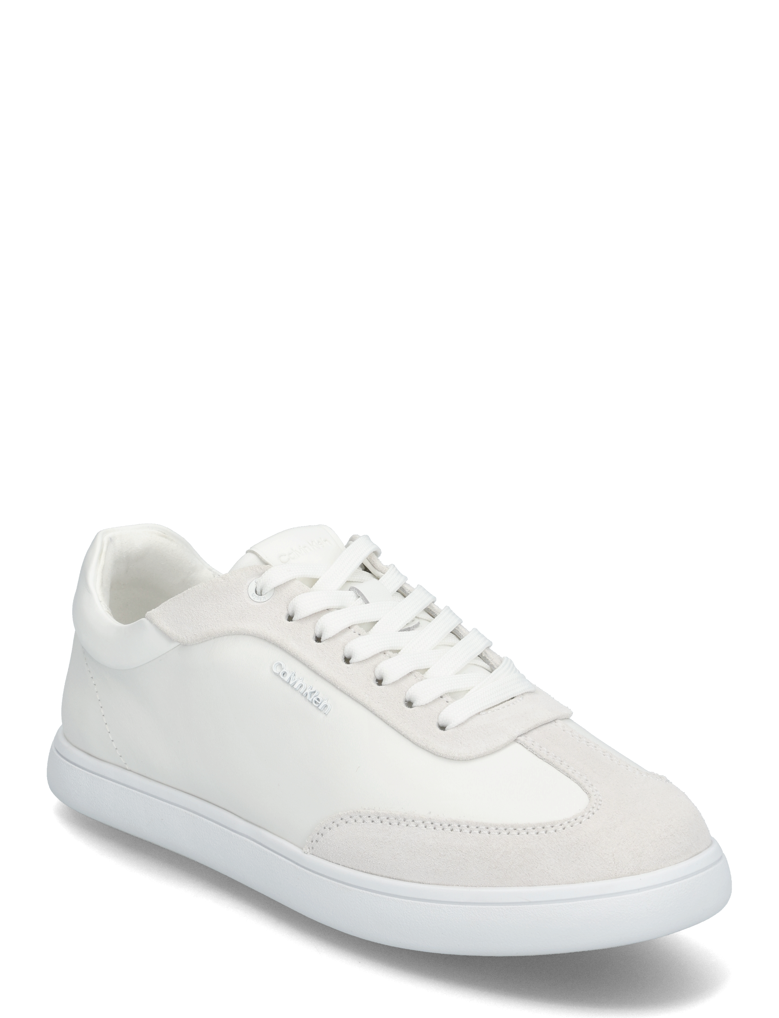 Calvin Klein CUPSOLE LACE UP - LTH SUE MIX - Inspiration - BRIGHT WHITE / white