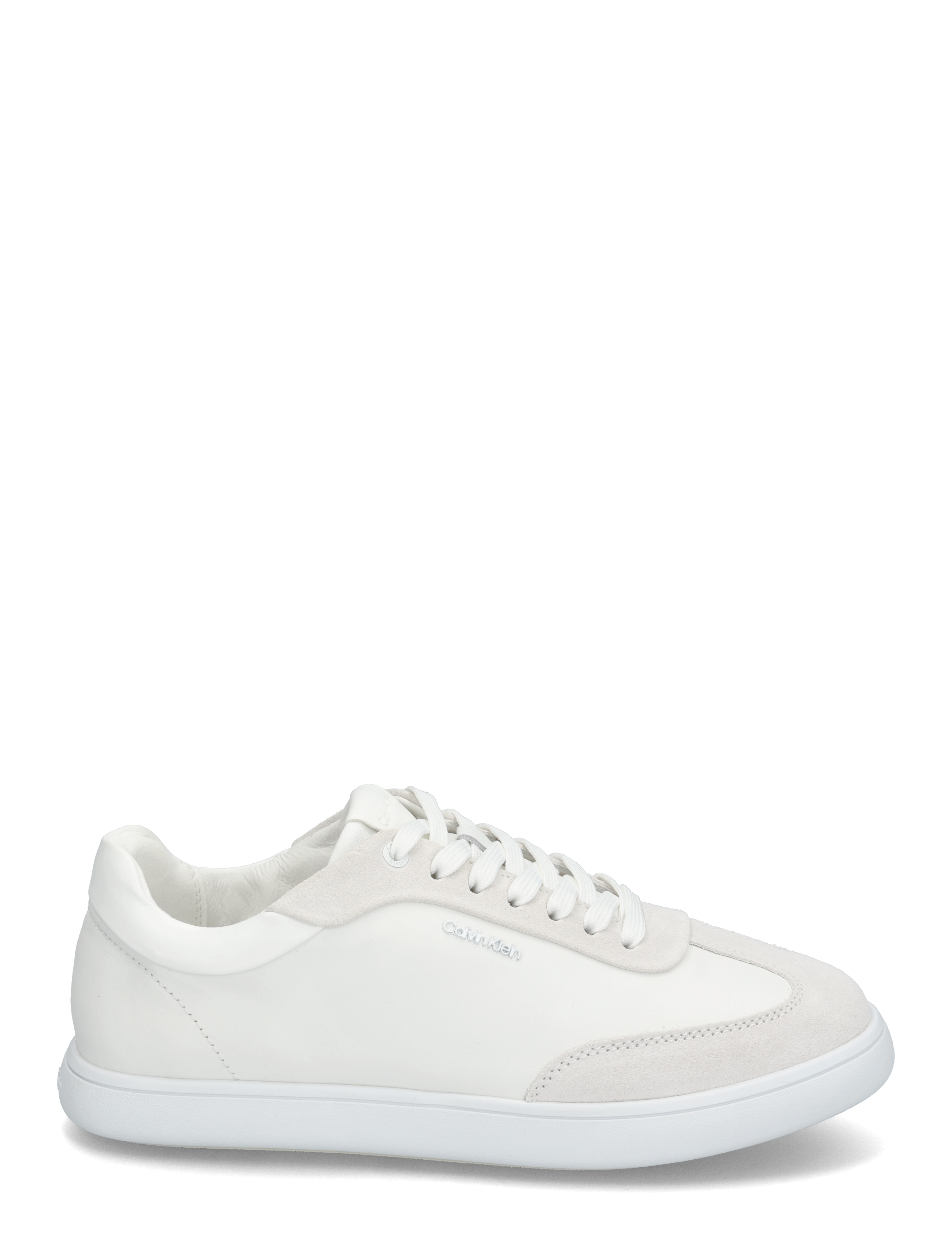 Calvin Klein - CUPSOLE LACE UP - LTH SUE MIX - baskets basses - bright white - 1