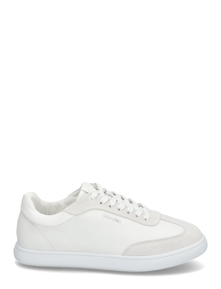 Calvin Klein - CUPSOLE LACE UP - LTH SUE MIX - baskets basses - bright white - 1
