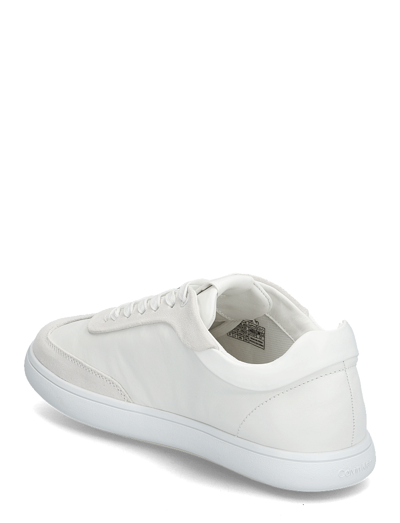 Calvin Klein - CUPSOLE LACE UP - LTH SUE MIX - låga sneakers - bright white - 2