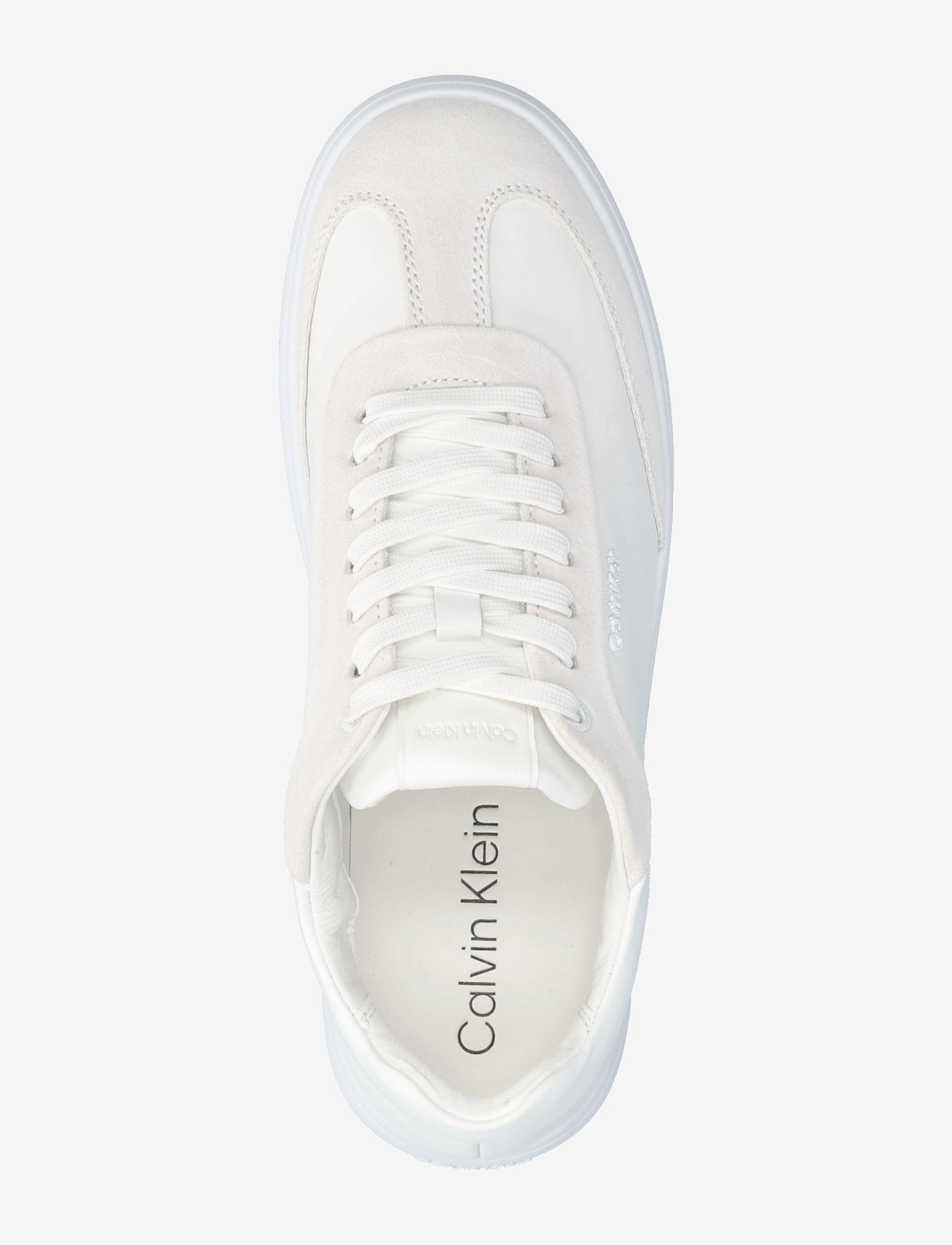 Calvin Klein - CUPSOLE LACE UP - LTH SUE MIX - konfirmatsioon - bright white - 3