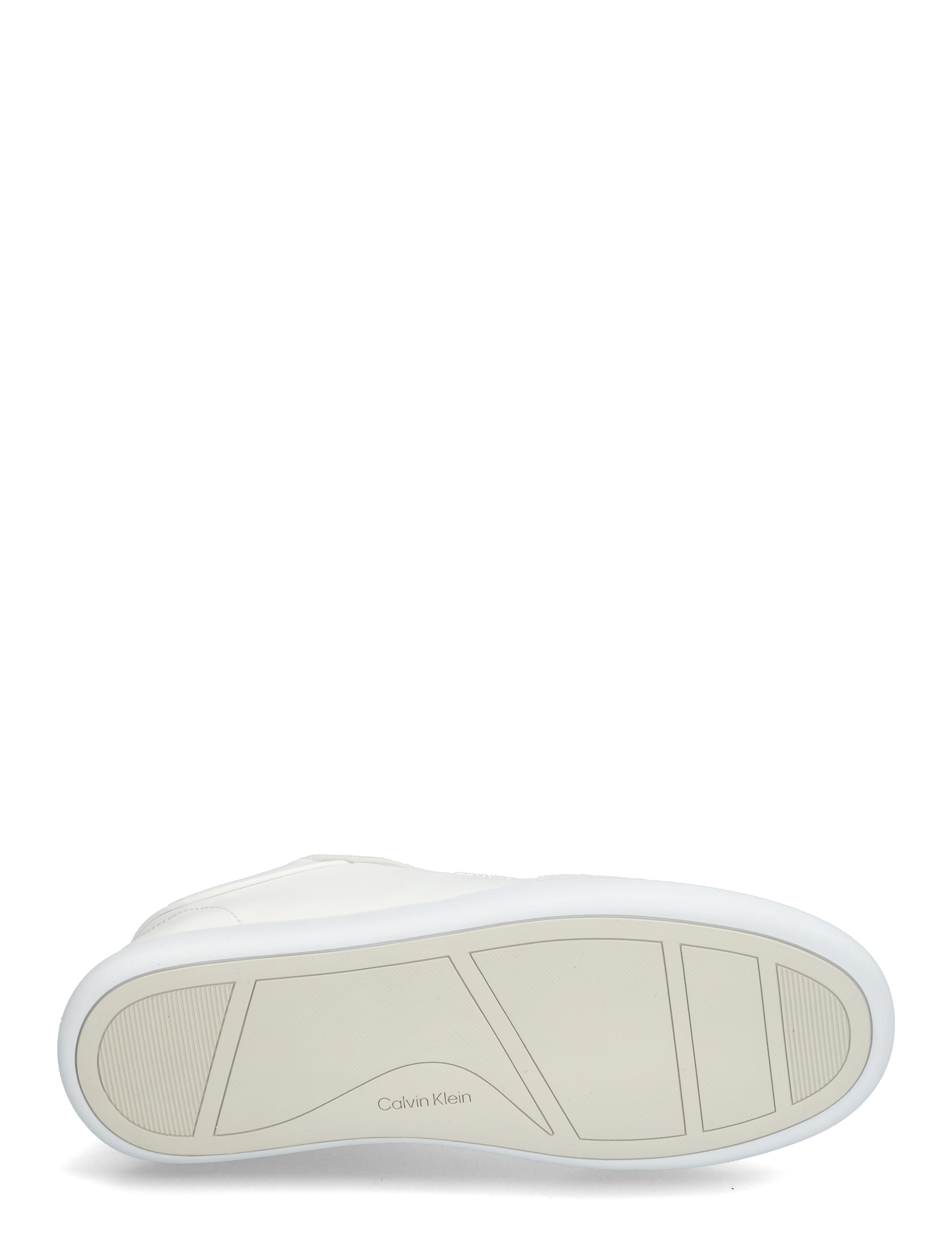 Calvin Klein - CUPSOLE LACE UP - LTH SUE MIX - baskets basses - bright white - 4