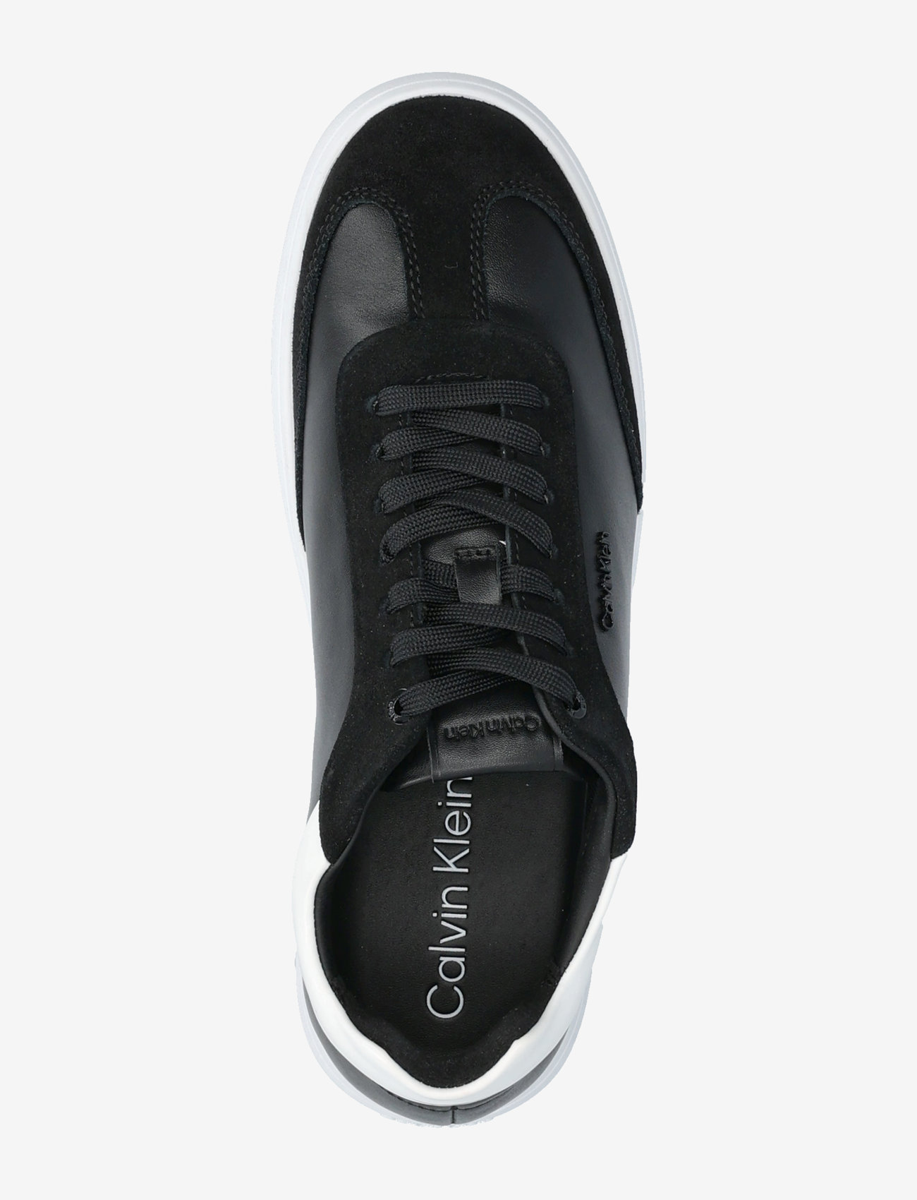Calvin Klein - CUPSOLE LACE UP - LTH SUE MIX - konfirmationstøj - ck black/bright white - 3