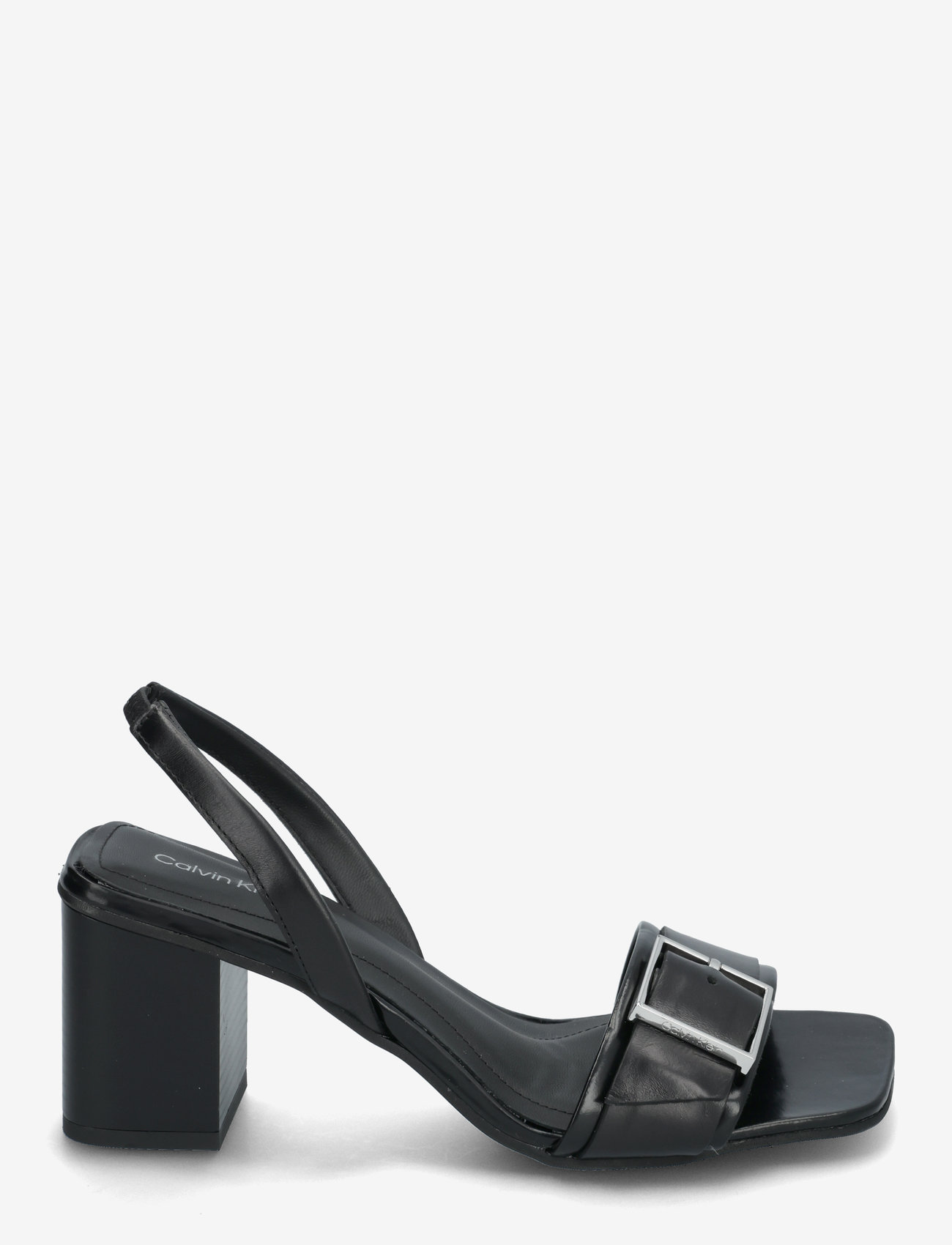 Calvin Klein - HEEL SANDAL 70 W/BUCKLE - LTH - sandaletter - ck black - 1