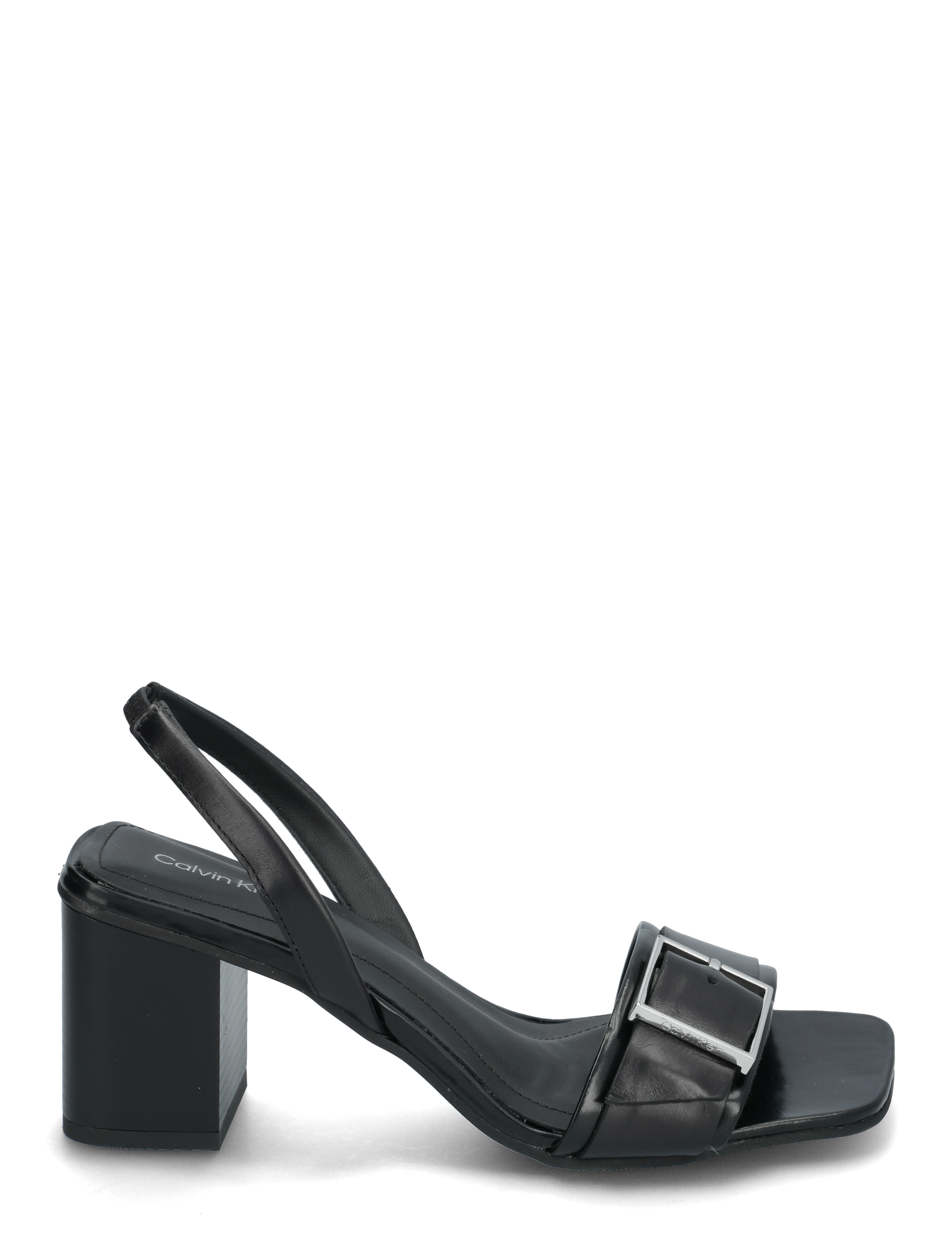 Calvin Klein - HEEL SANDAL 70 W/BUCKLE - LTH - ck black - 1