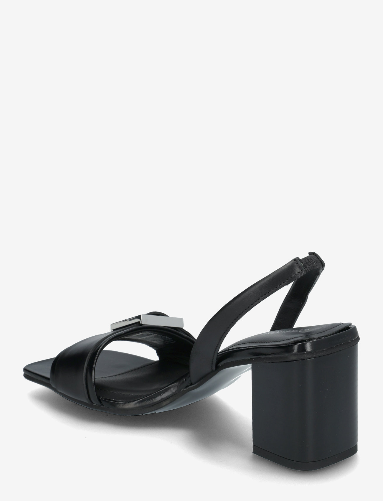Calvin Klein - HEEL SANDAL 70 W/BUCKLE - LTH - sandaletter - ck black - 2