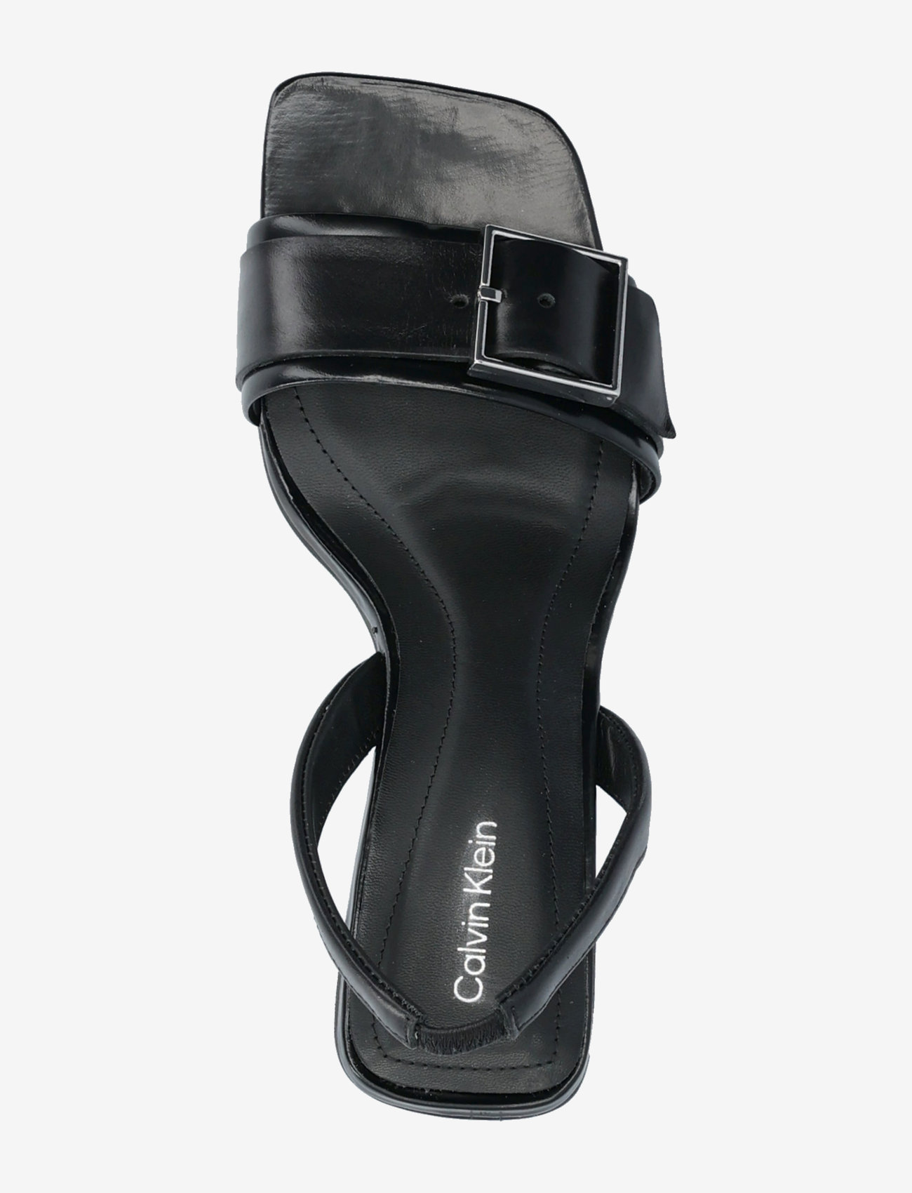 Calvin Klein - HEEL SANDAL 70 W/BUCKLE - LTH - sandaletter - ck black - 3