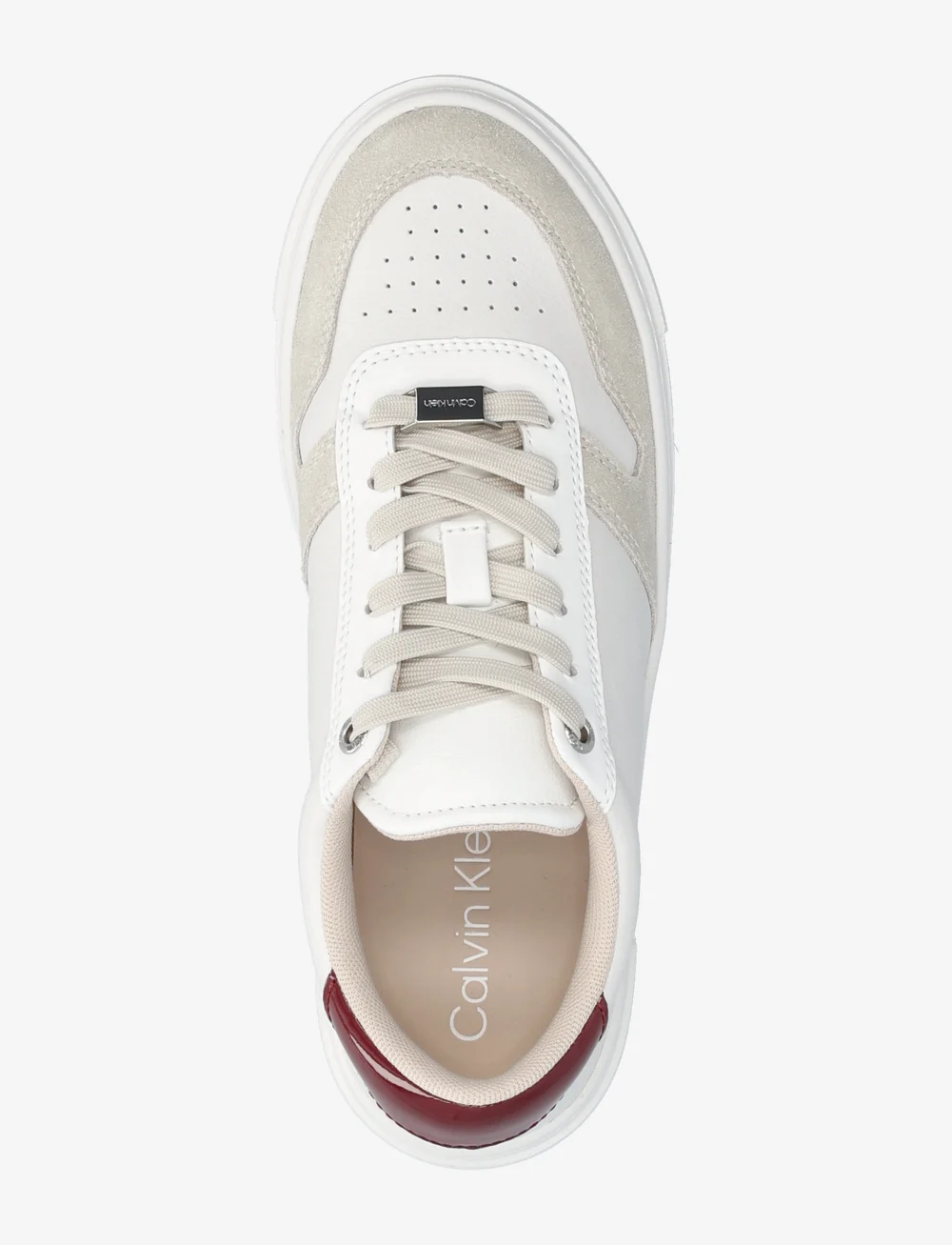 Calvin Klein - CUPSOLE LACE UP - MIX M - konfirmationstøj - bright white/burnt russet - 3